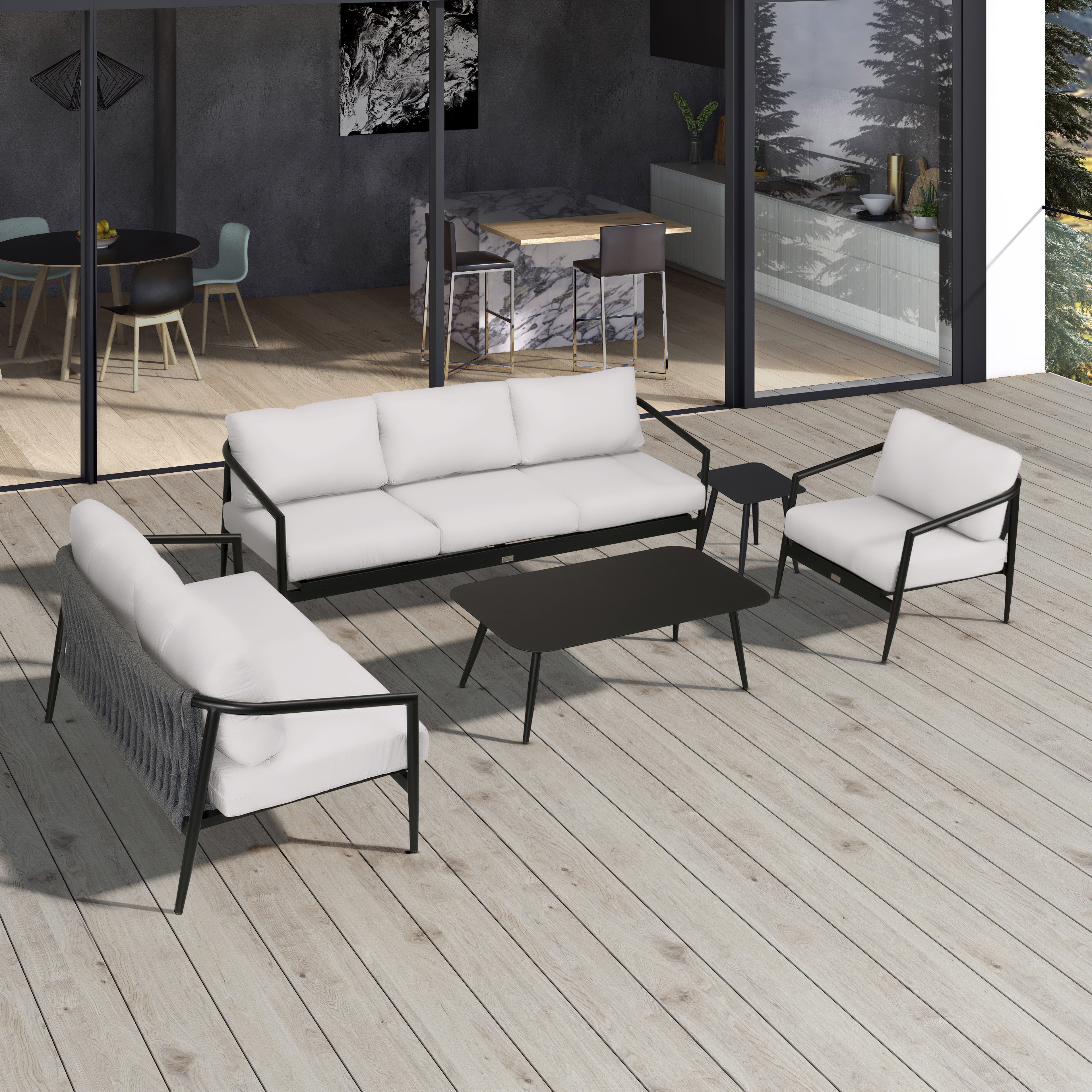 Olio 5 Piece Sofa Loveseat Set