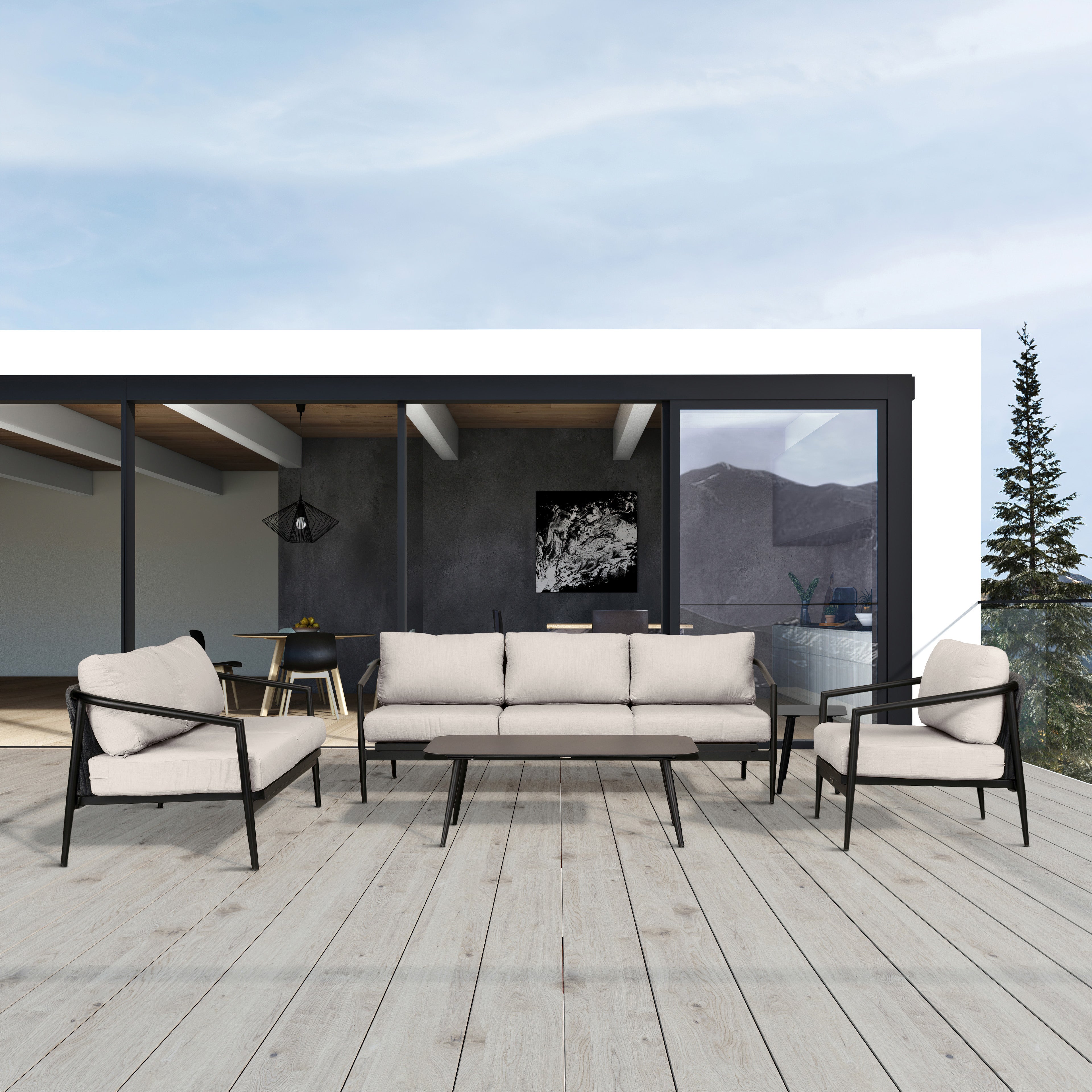Olio 5 Piece Sofa Loveseat Set