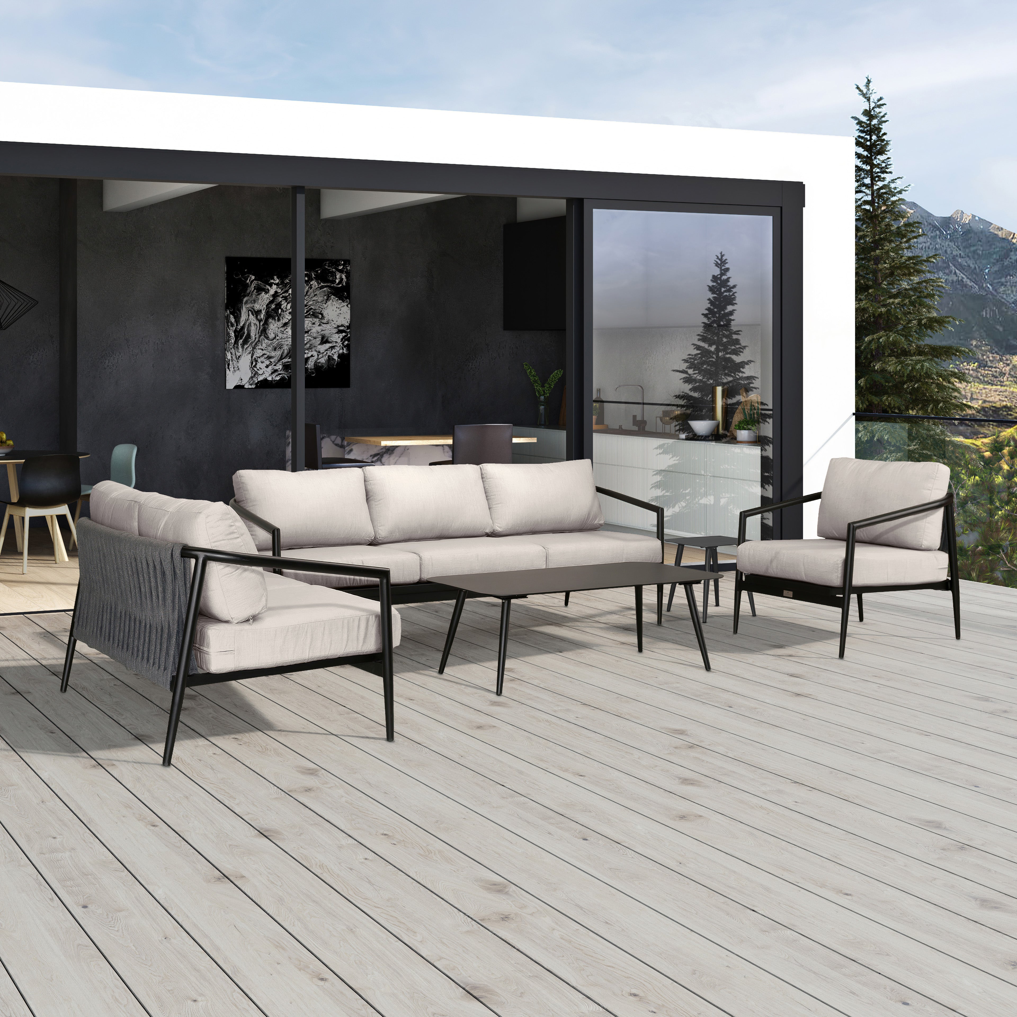 Olio 5 Piece Sofa Loveseat Set