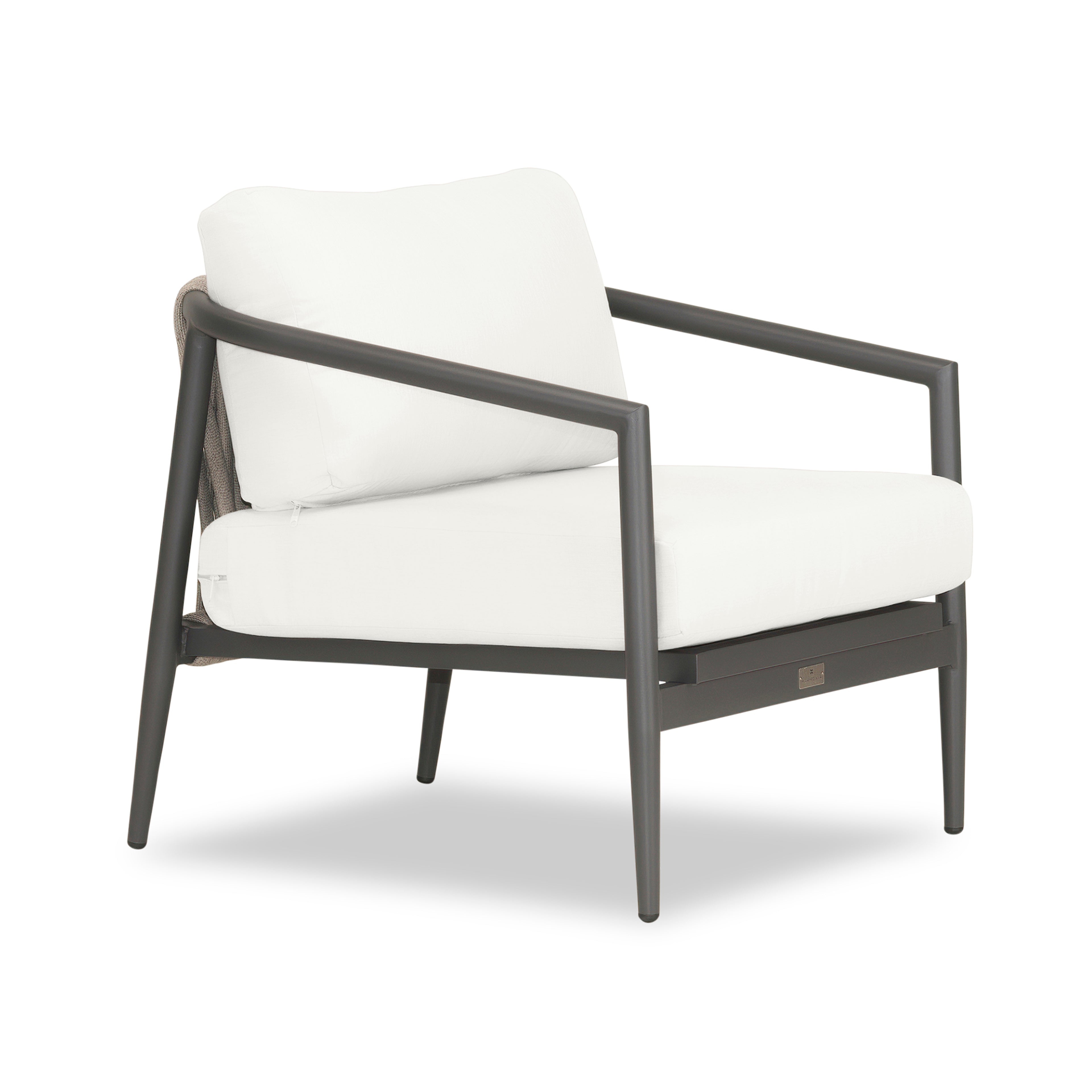 Olio Club Chair#Finish_Slate#Fabric_Canvas Natural