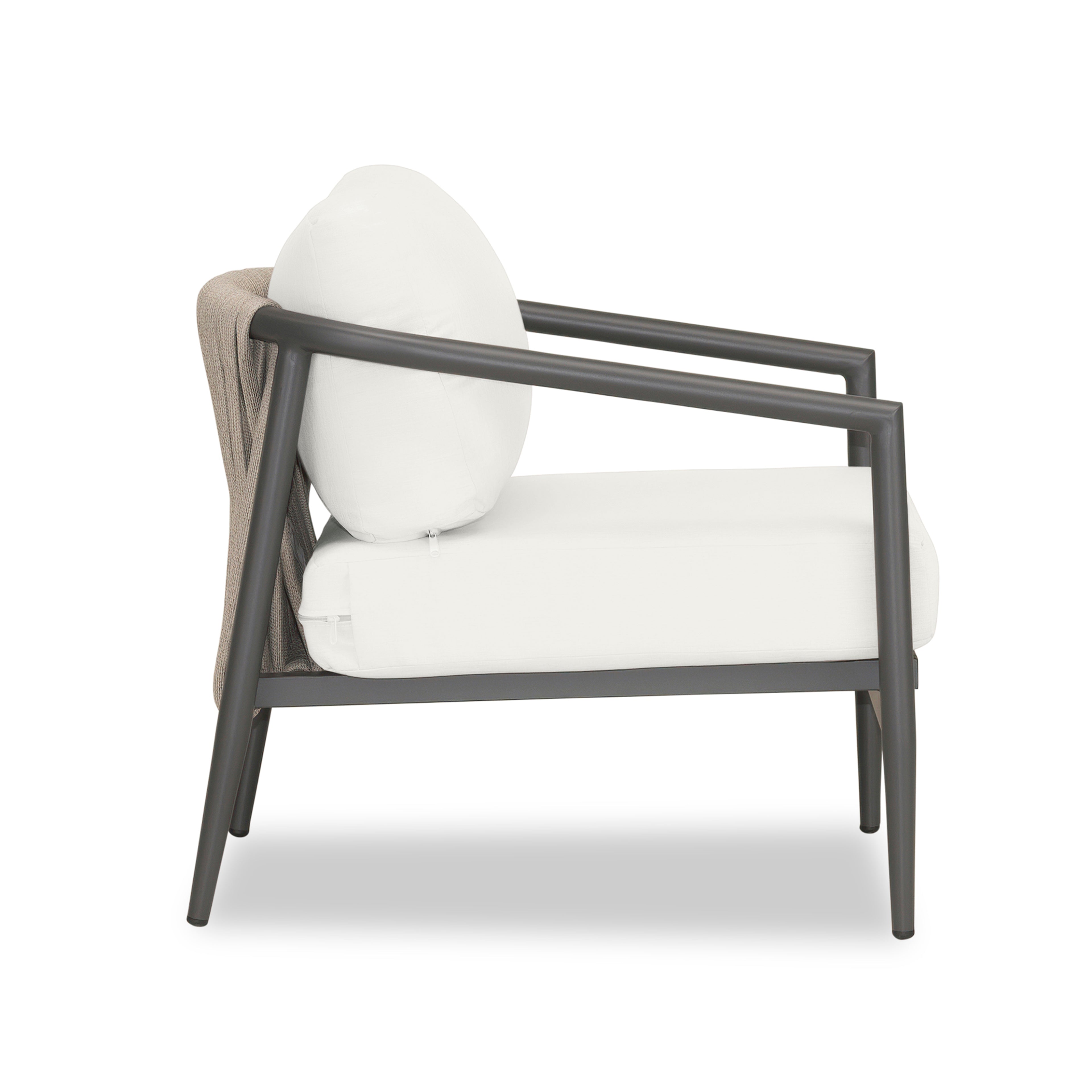 Olio Club Chair#Finish_Slate#Fabric_Canvas Natural