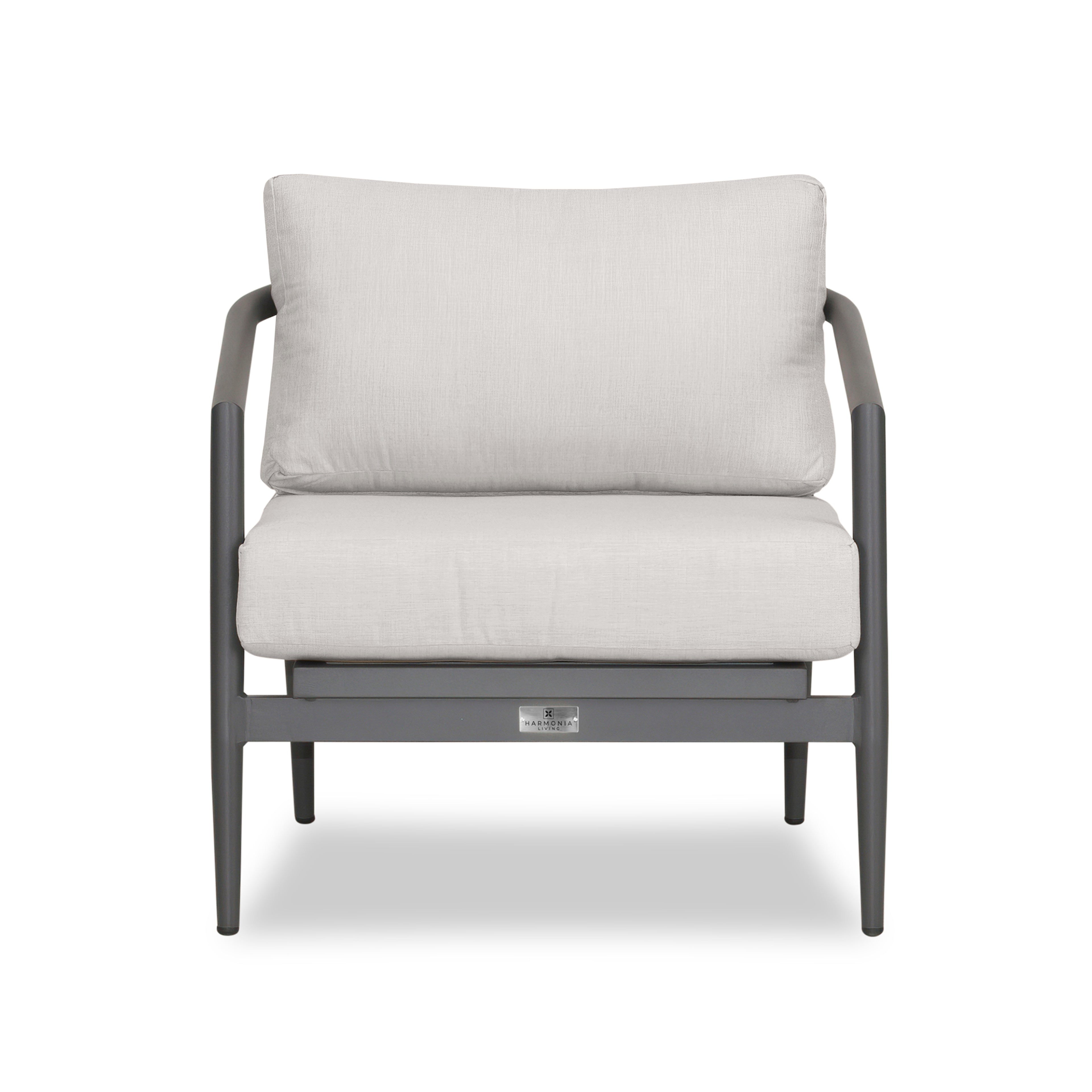 Olio Club Chair#Finish_Slate#Fabric_Cast Silver