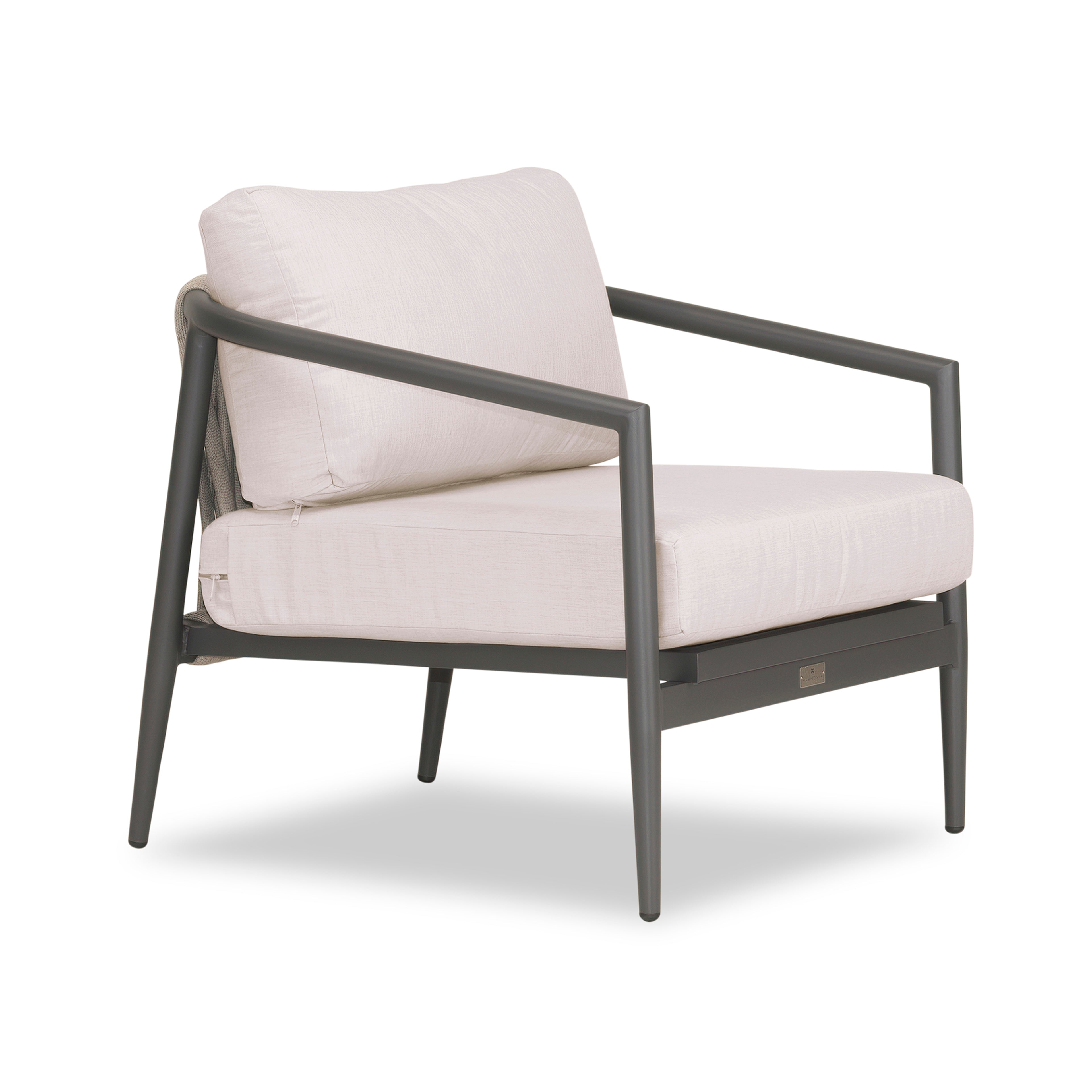 Olio Club Chair#Finish_Slate#Fabric_Cast Silver