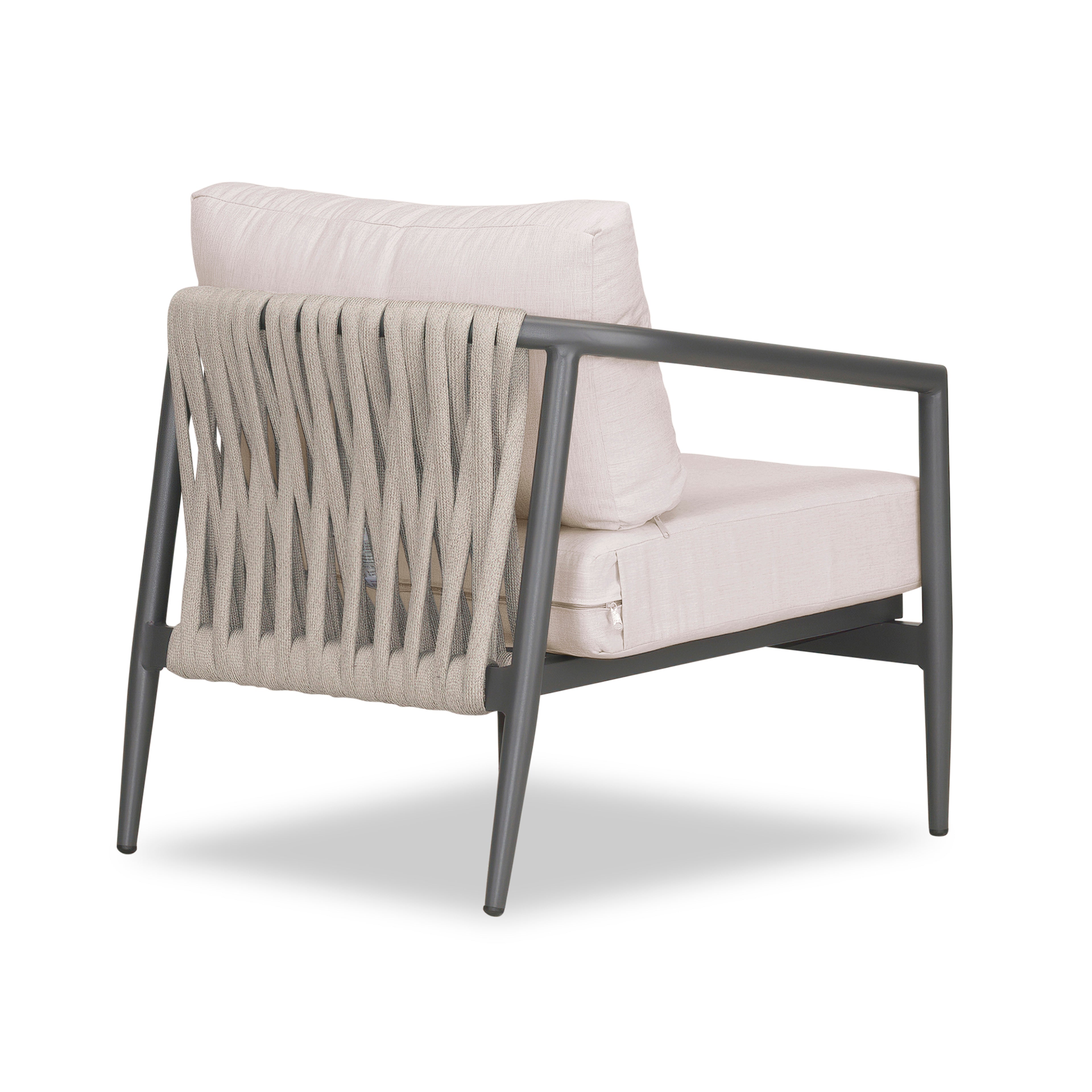 Olio Club Chair#Finish_Slate#Fabric_Cast Silver