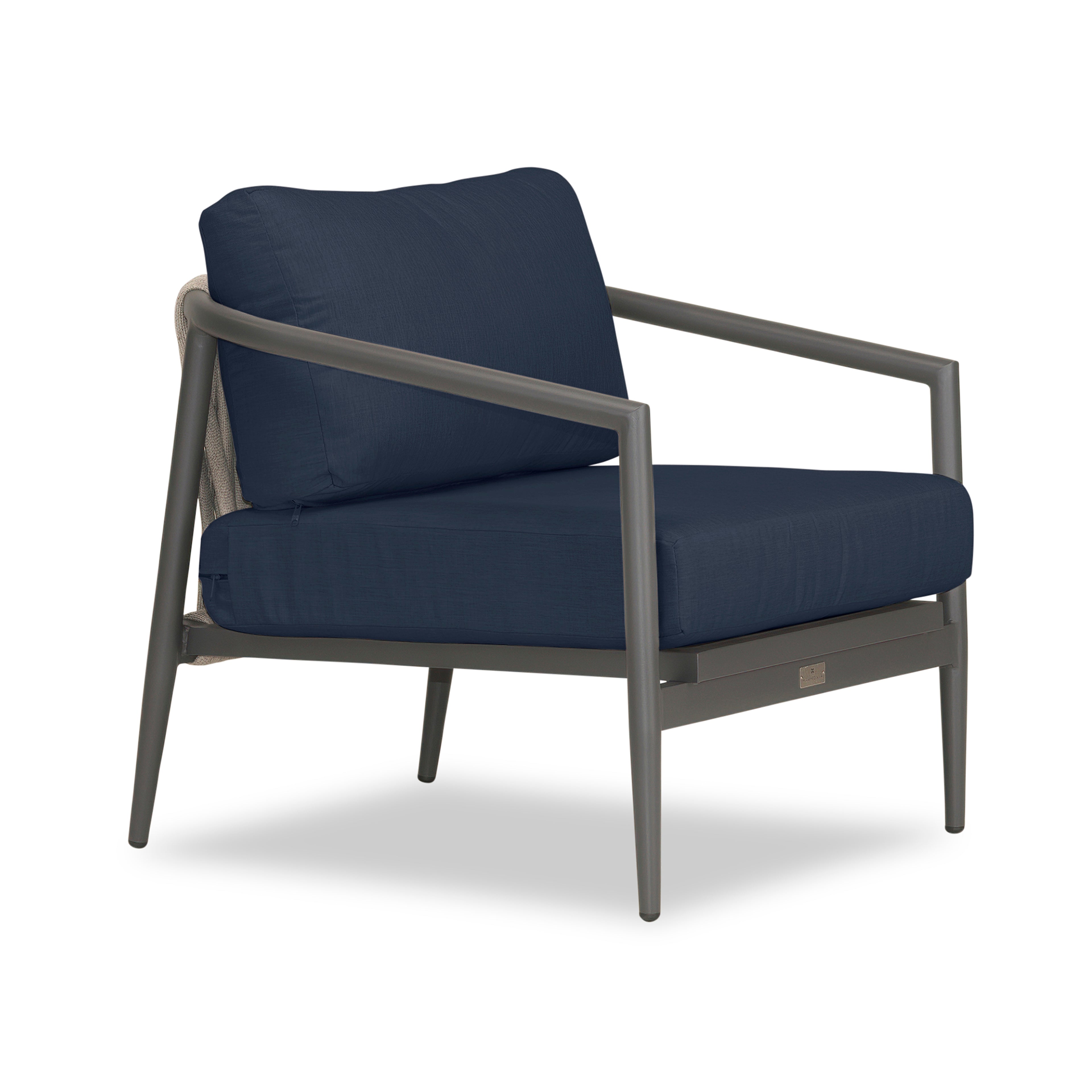 Olio Club Chair#Finish_Slate#Fabric_Spectrum Indigo
