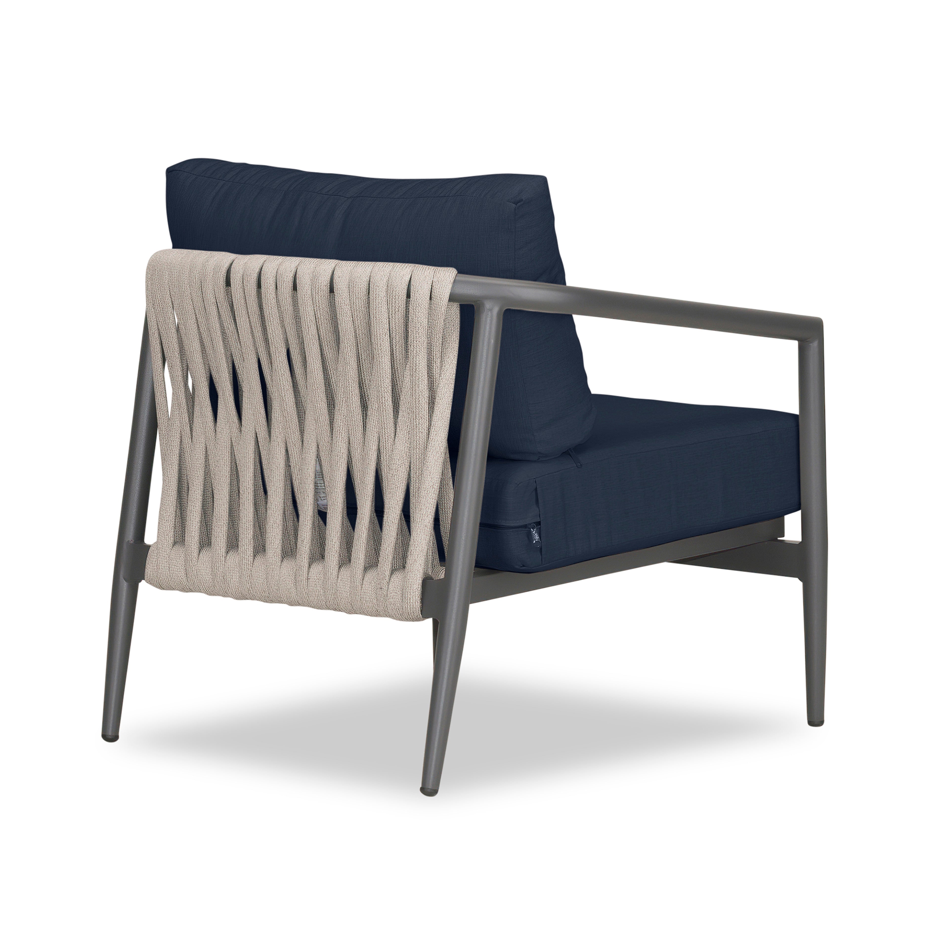 Olio Club Chair#Finish_Slate#Fabric_Spectrum Indigo