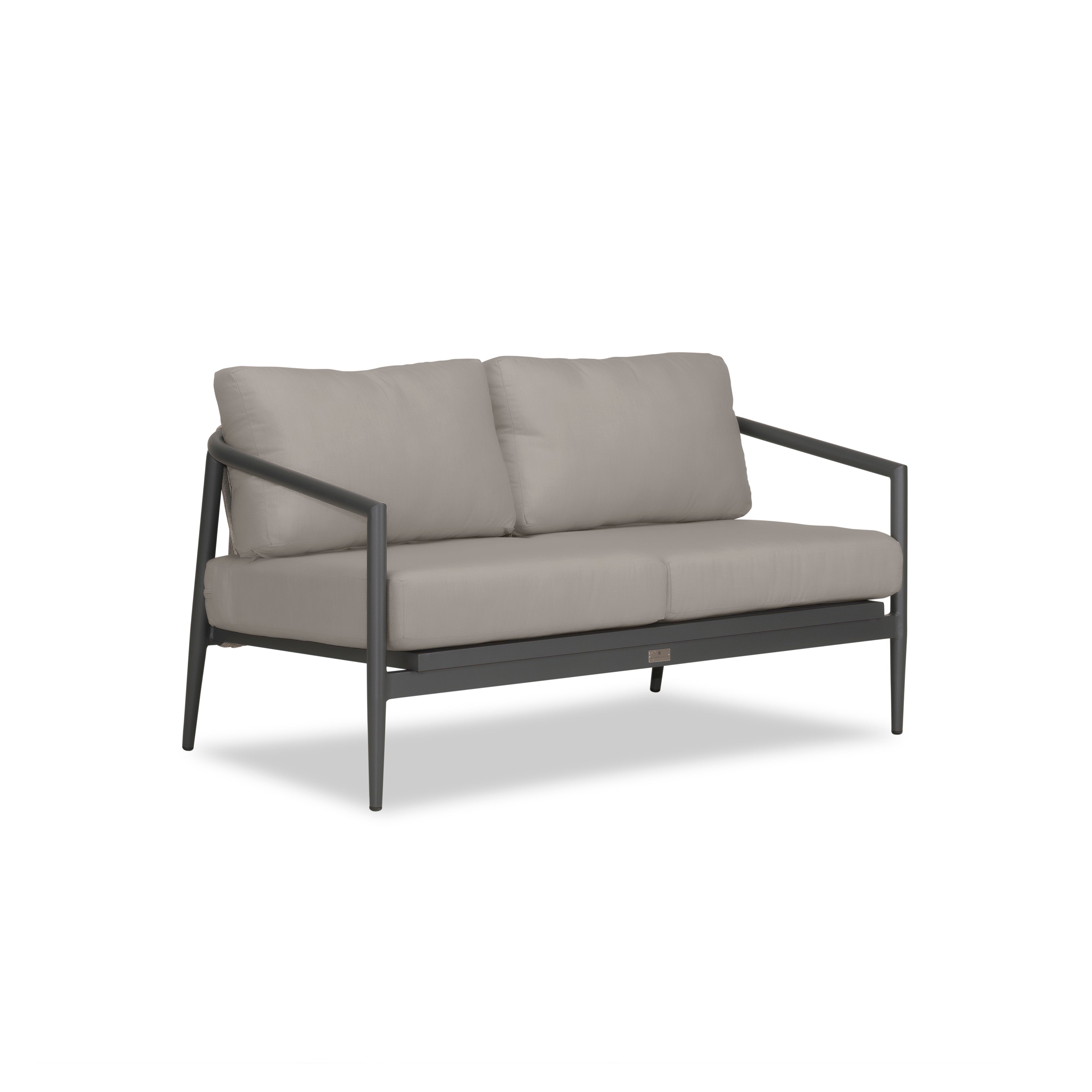 Olio Loveseat#Finish_Slate#Fabric_Canvas Charcoal