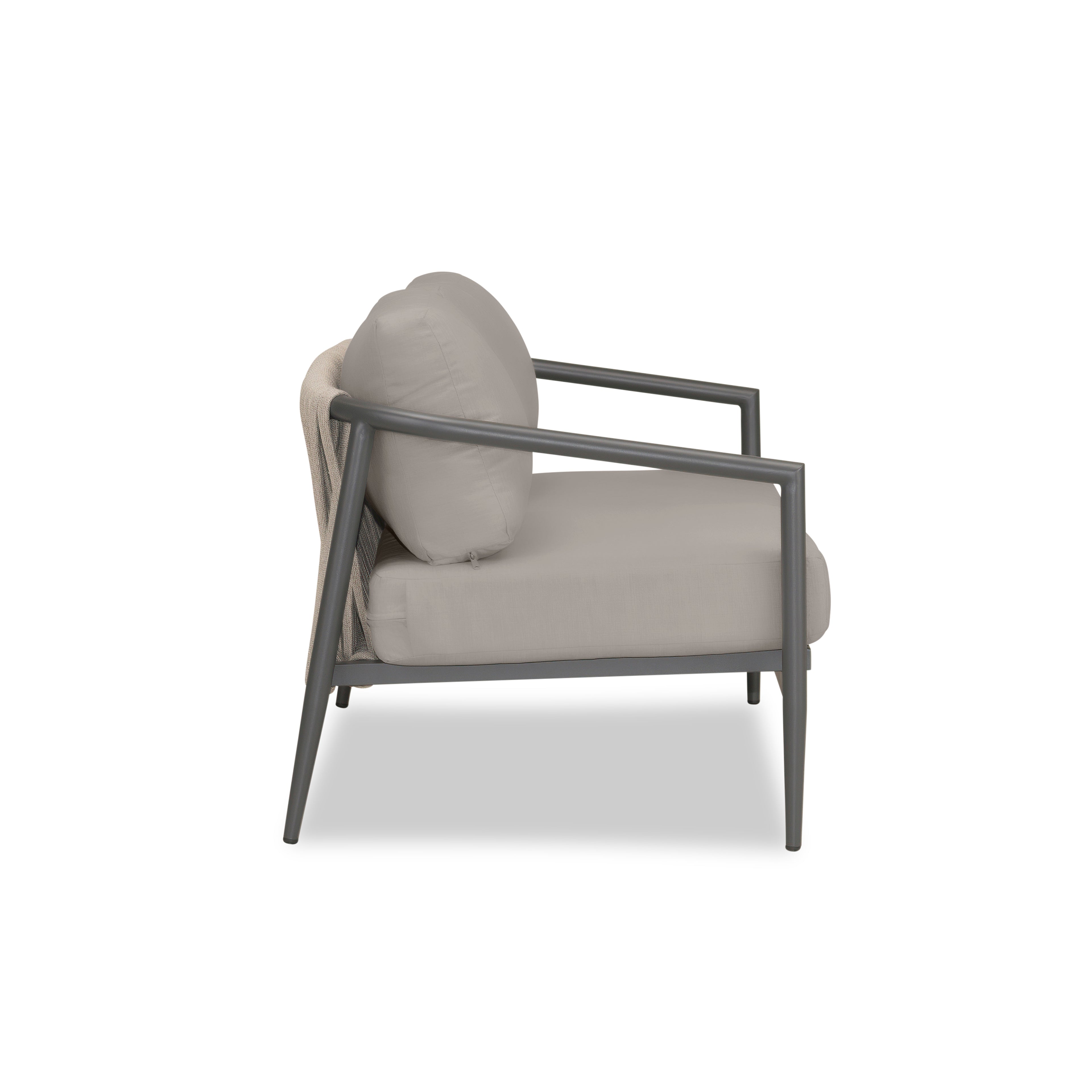 Olio Loveseat#Finish_Slate#Fabric_Canvas Charcoal