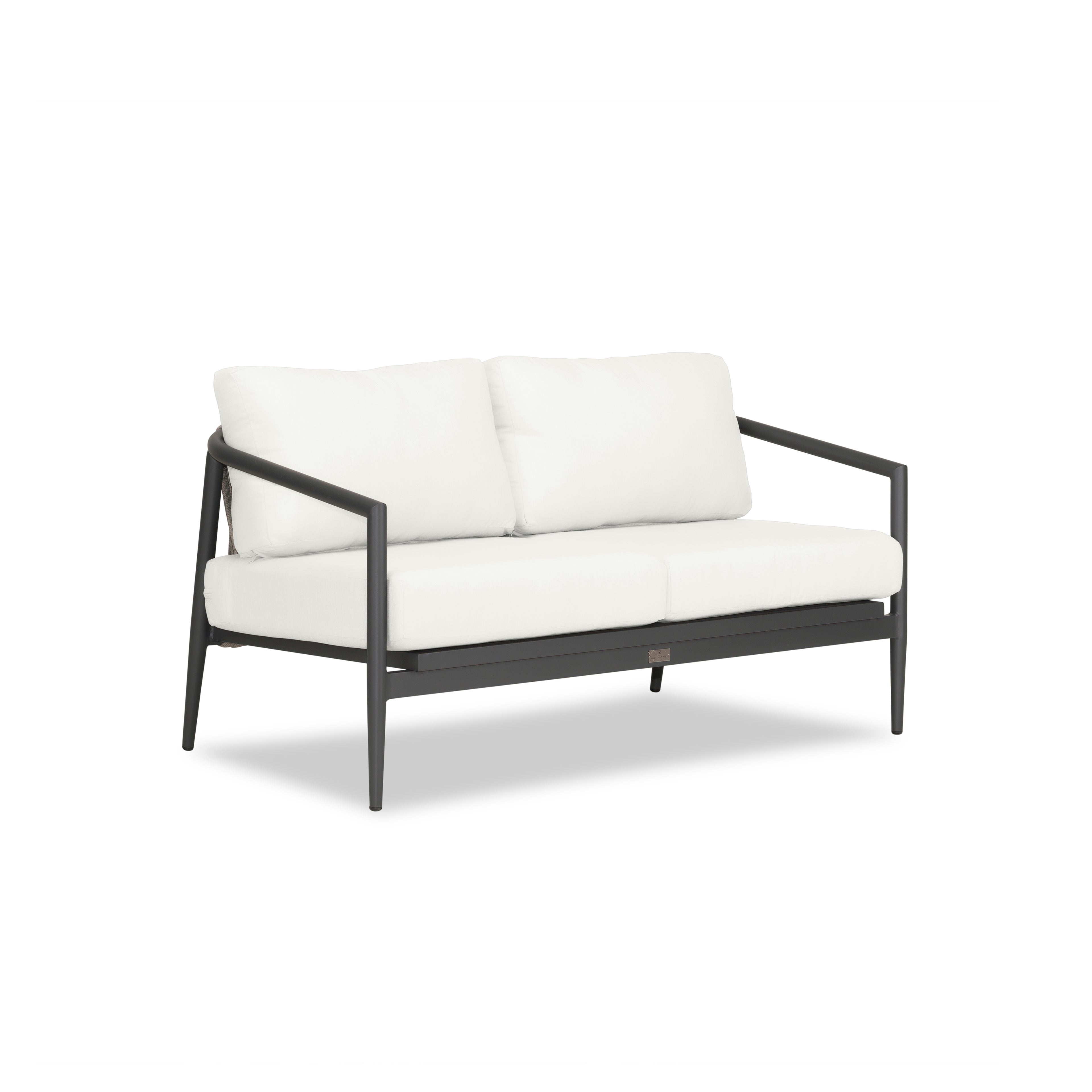Olio Loveseat#Finish_Slate#Fabric_Canvas Natural