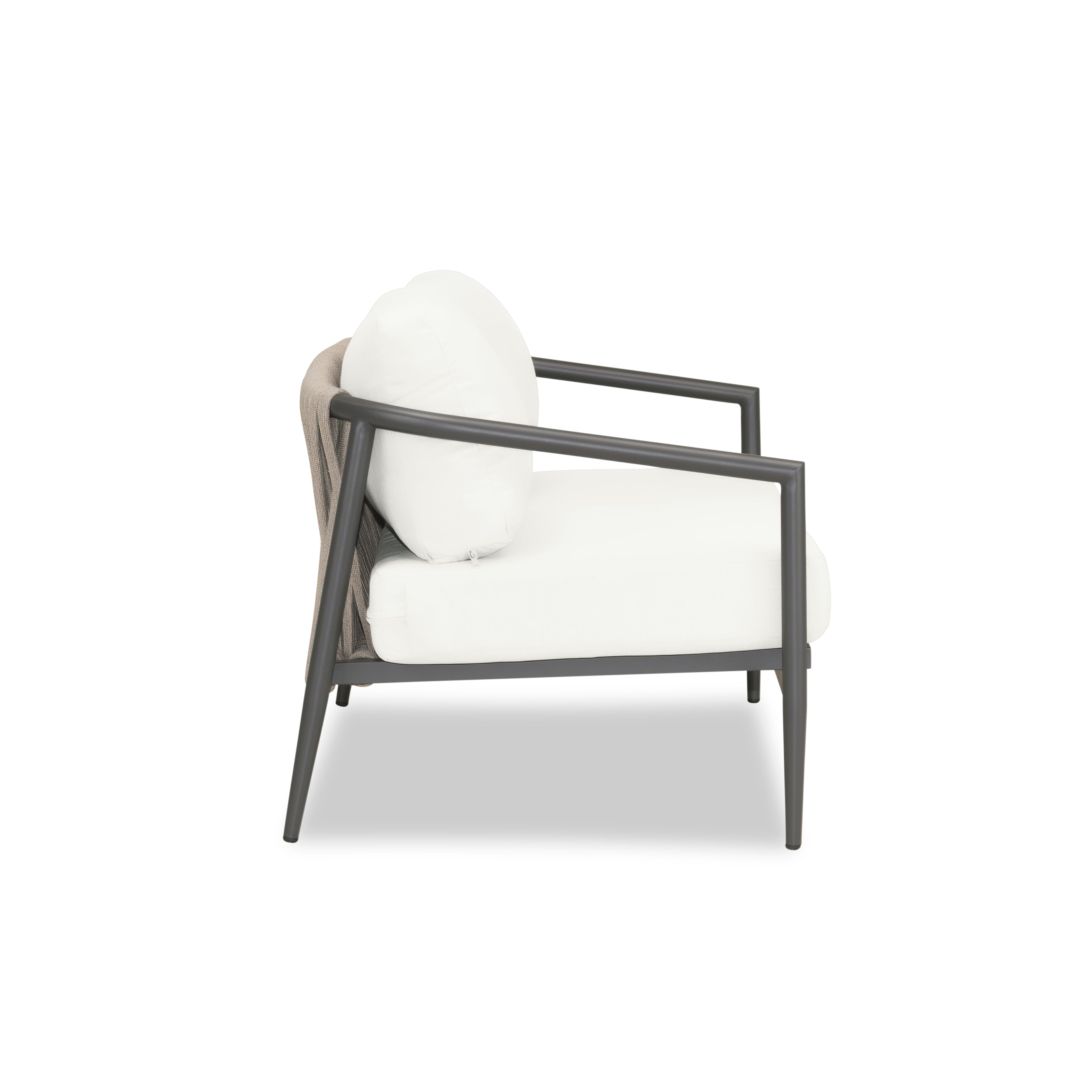 Olio Loveseat#Finish_Slate#Fabric_Canvas Natural