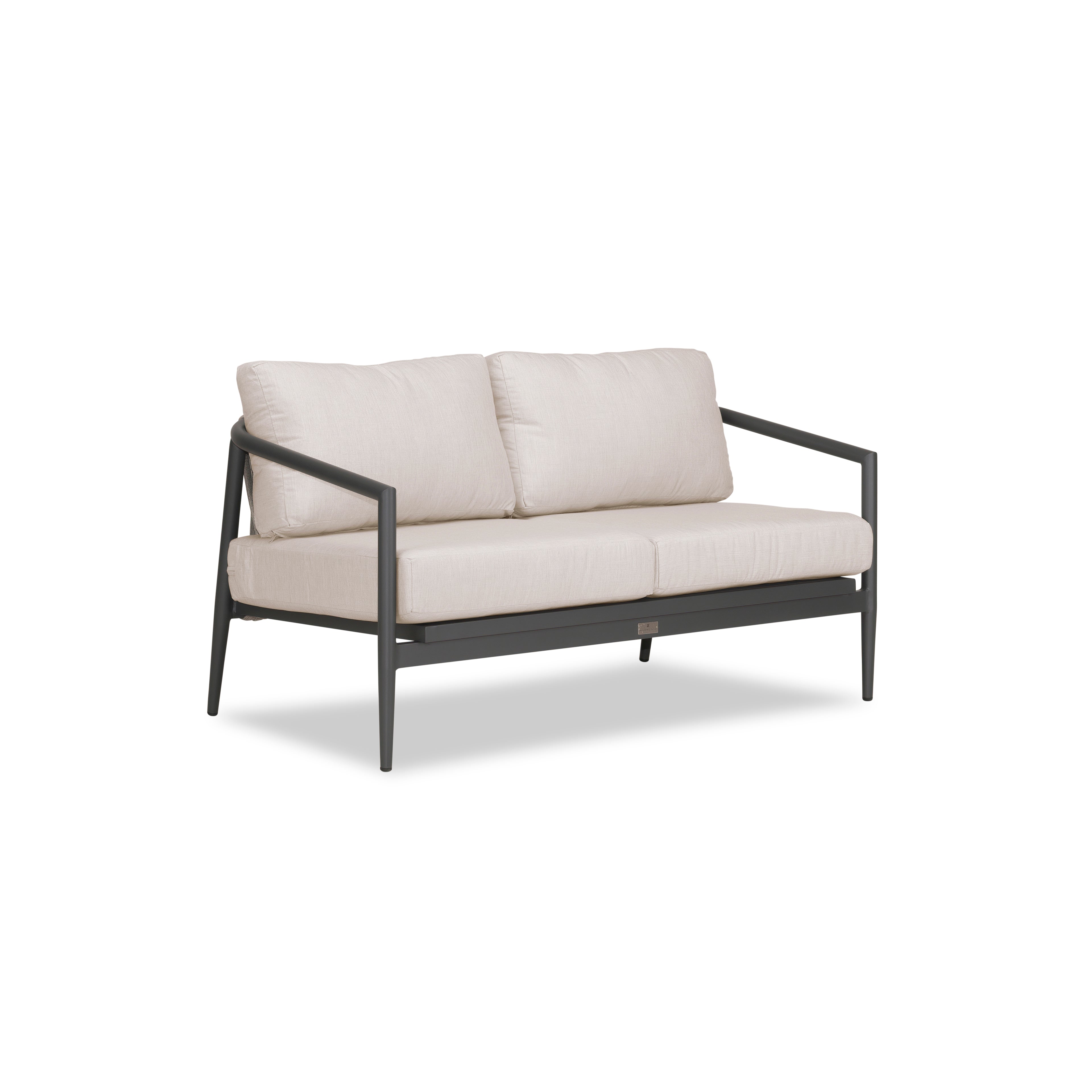 Olio Loveseat#Finish_Slate#Fabric_Cast Silver
