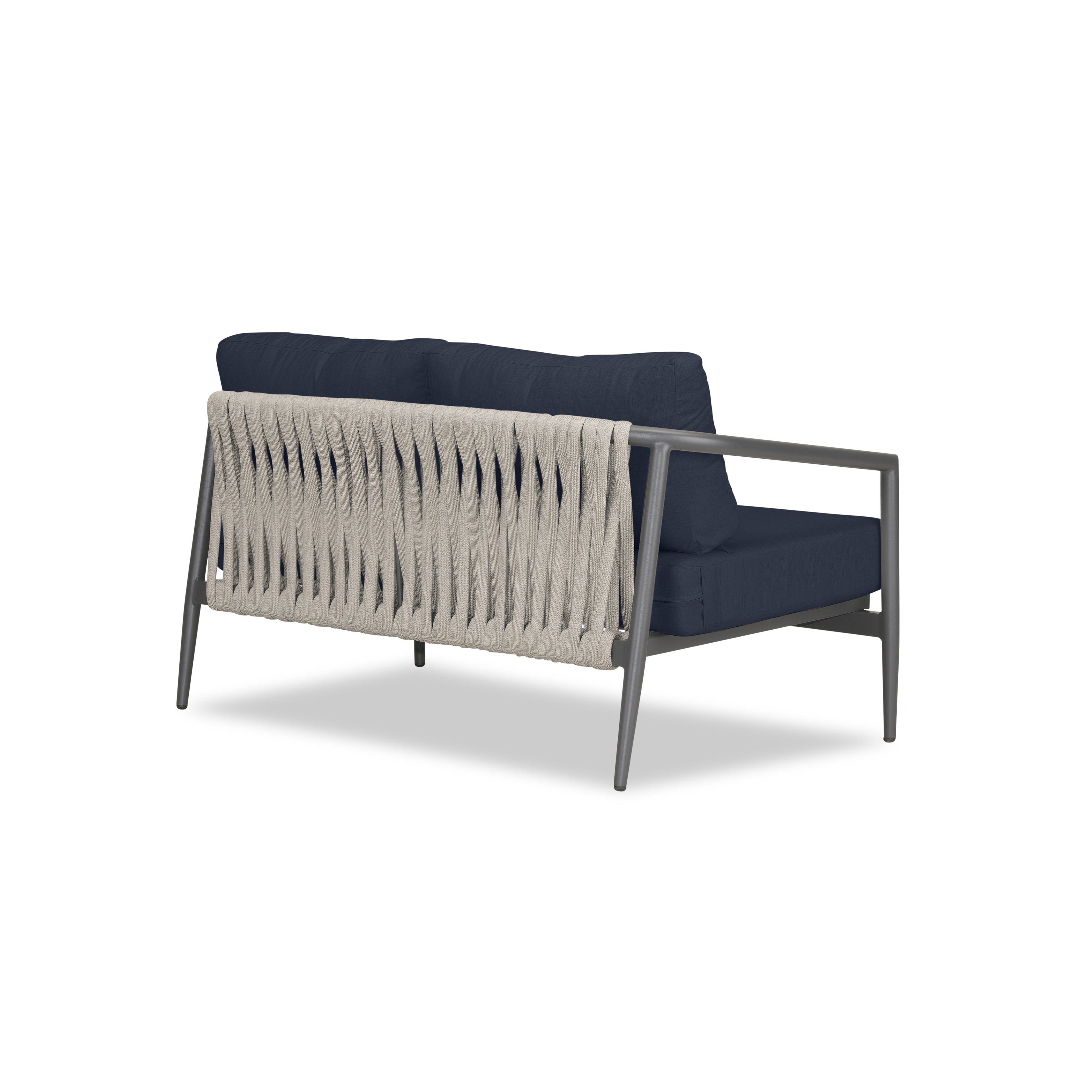 Olio Loveseat#Finish_Slate#Fabric_Spectrum Indigo
