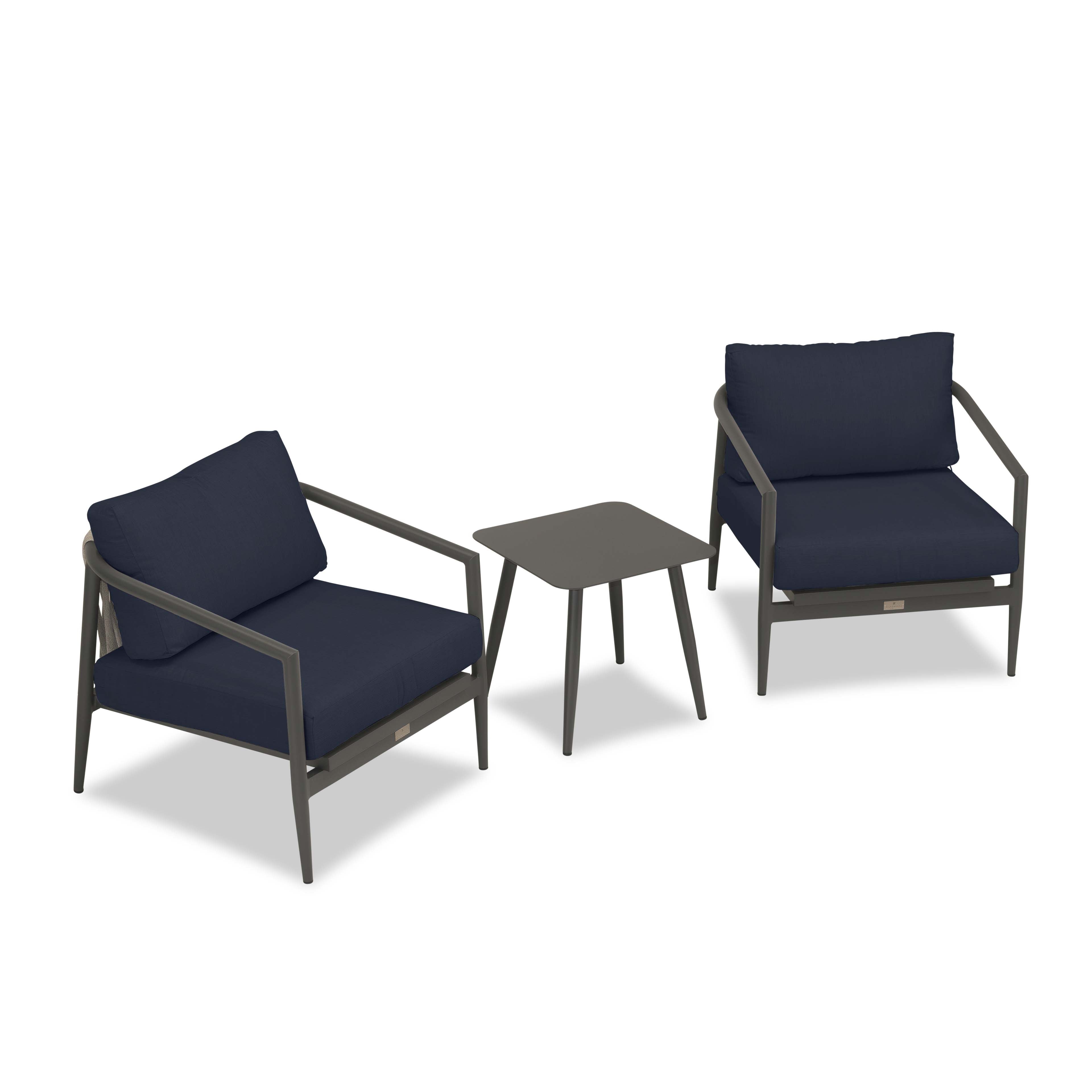 Olio 3 Piece Club Chair Set#Finish_Slate#Fabric_Spectrum Indigo