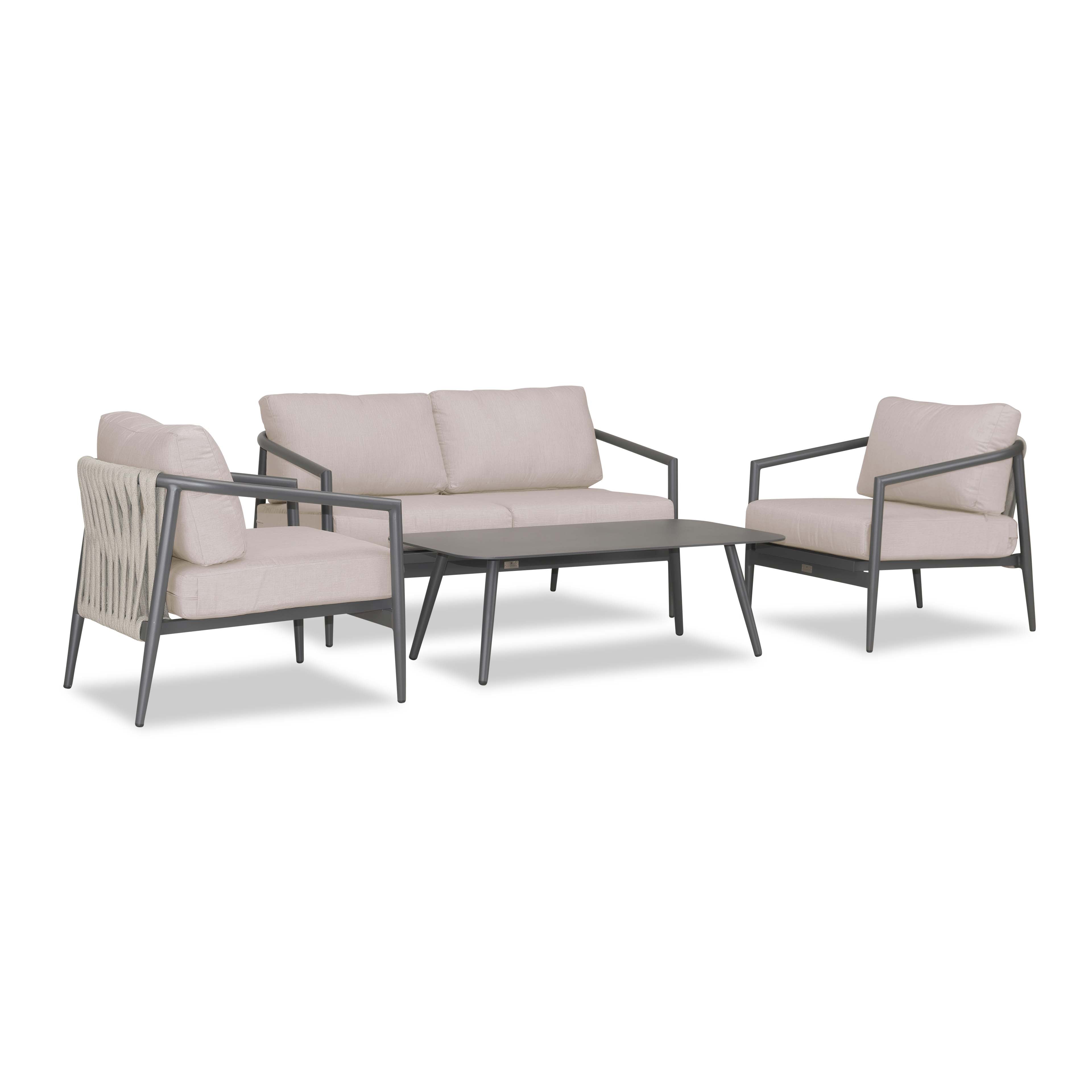 Olio 4 Piece Loveseat Set#Finish_Slate#Fabric_Cast Silver