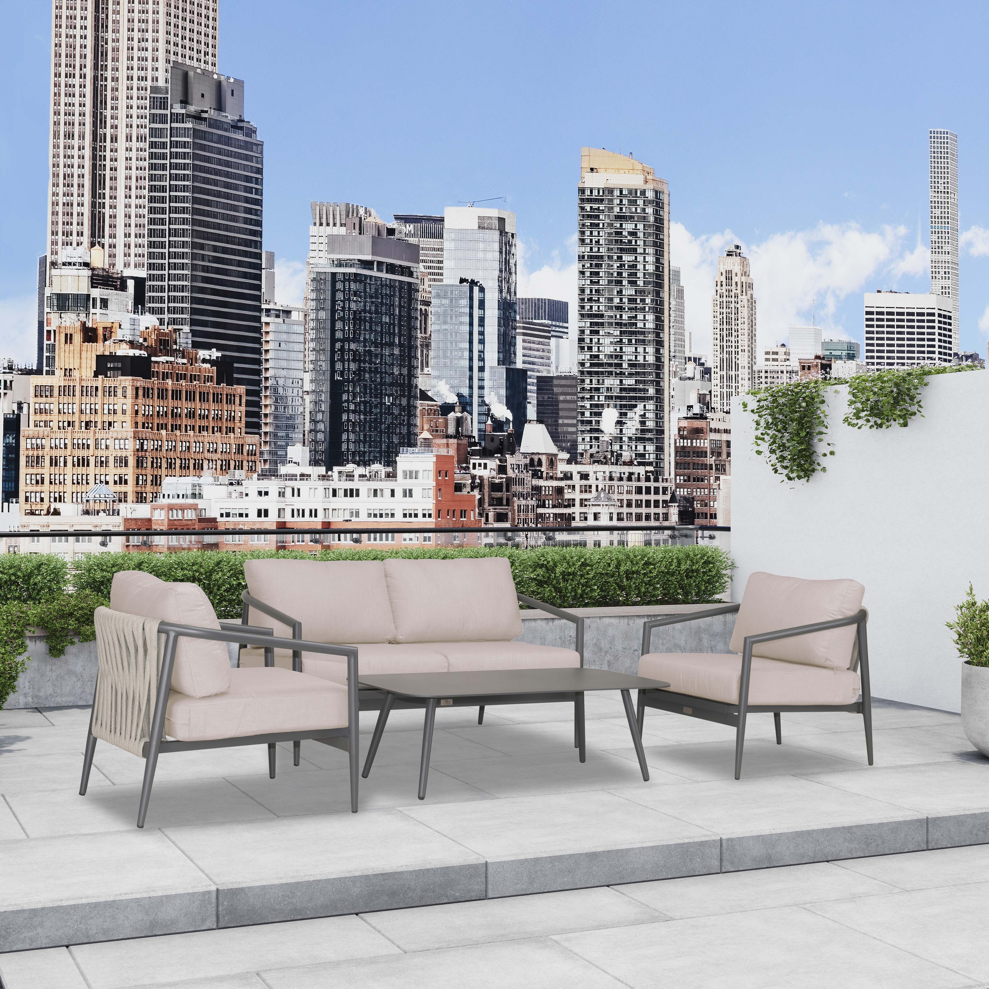 Olio 4 Piece Loveseat Set#Finish_Slate#Fabric_Cast Silver