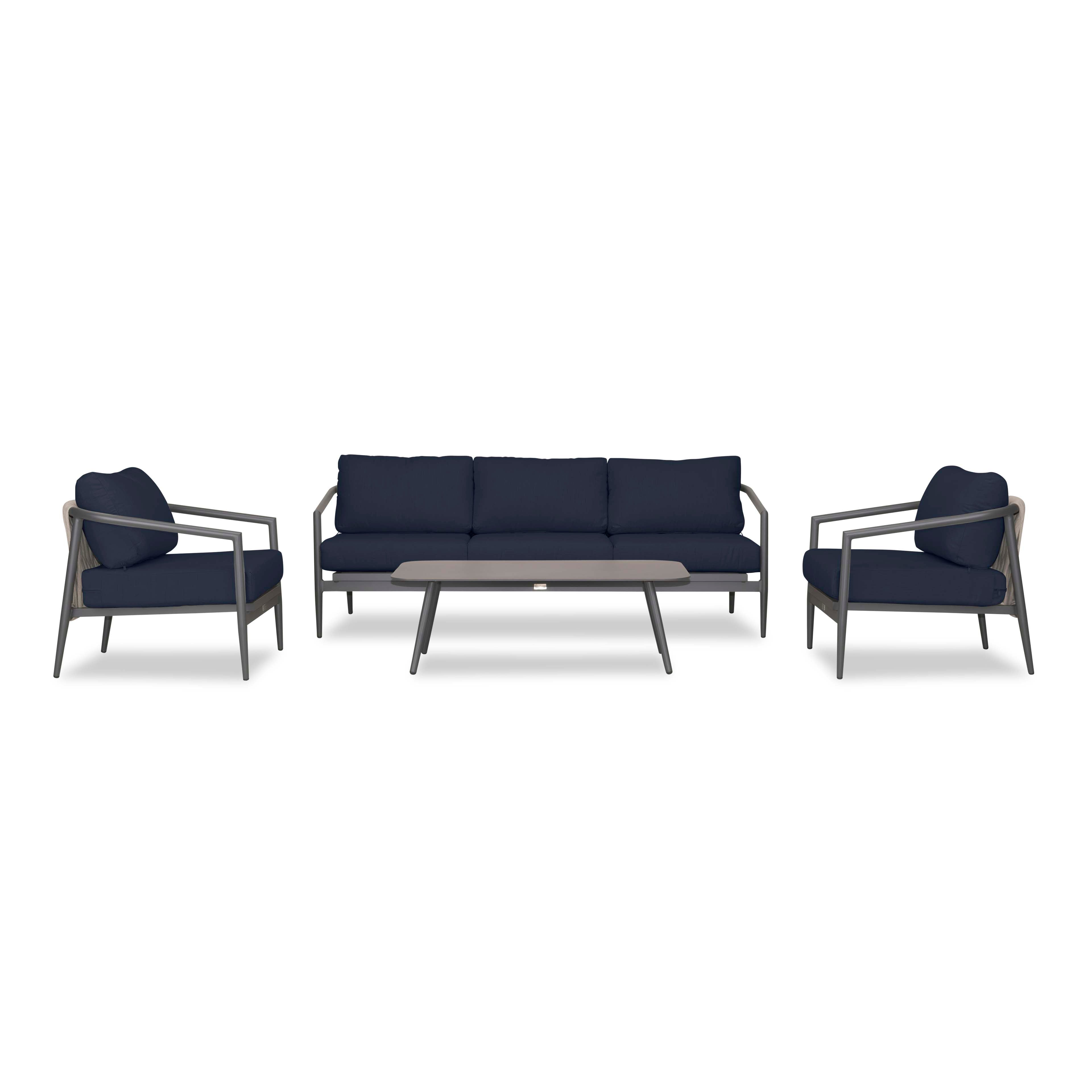 Olio 4 Piece Sofa Set#Finish_Slate#Fabric_Spectrum Indigo