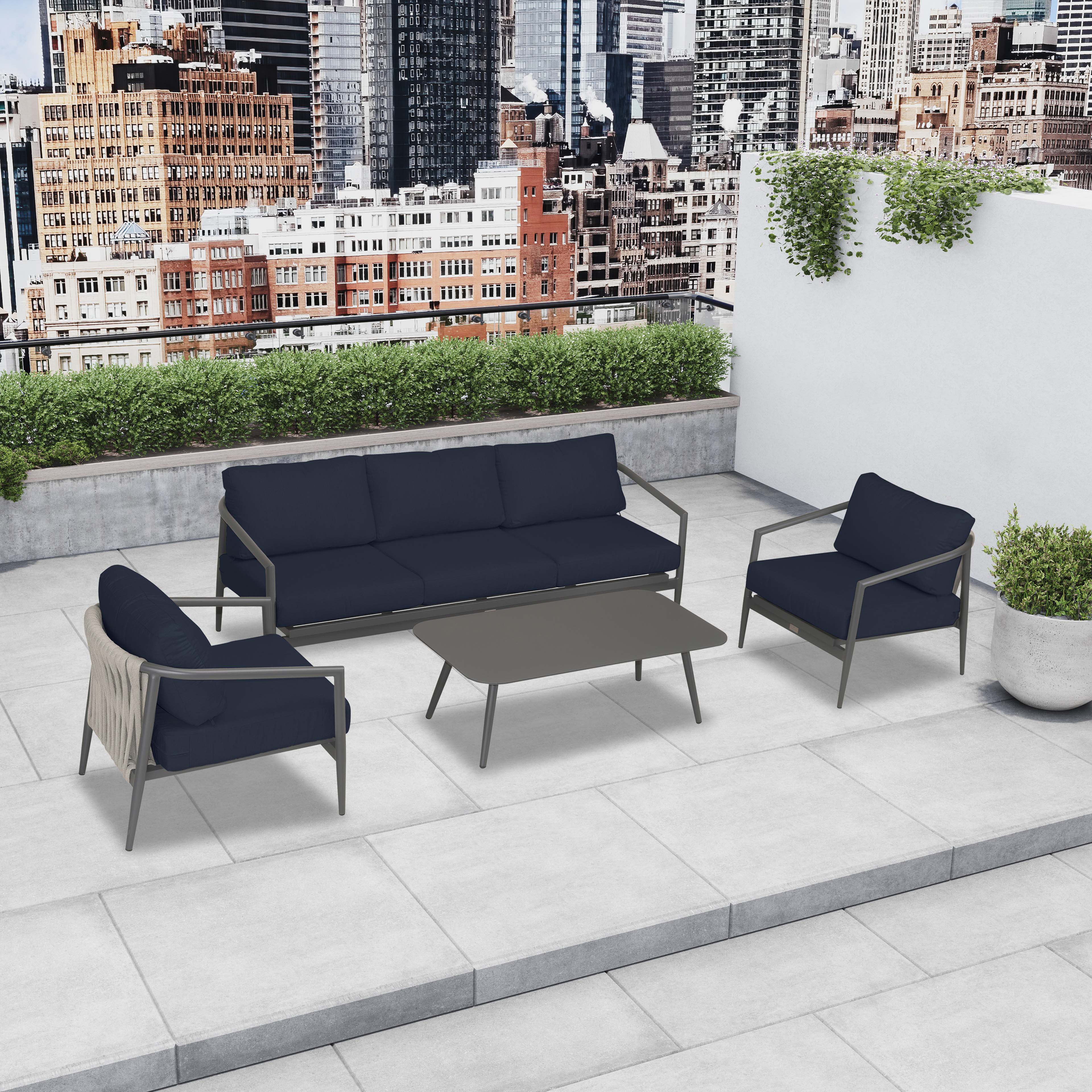 Olio 4 Piece Sofa Set#Finish_Slate#Fabric_Spectrum Indigo
