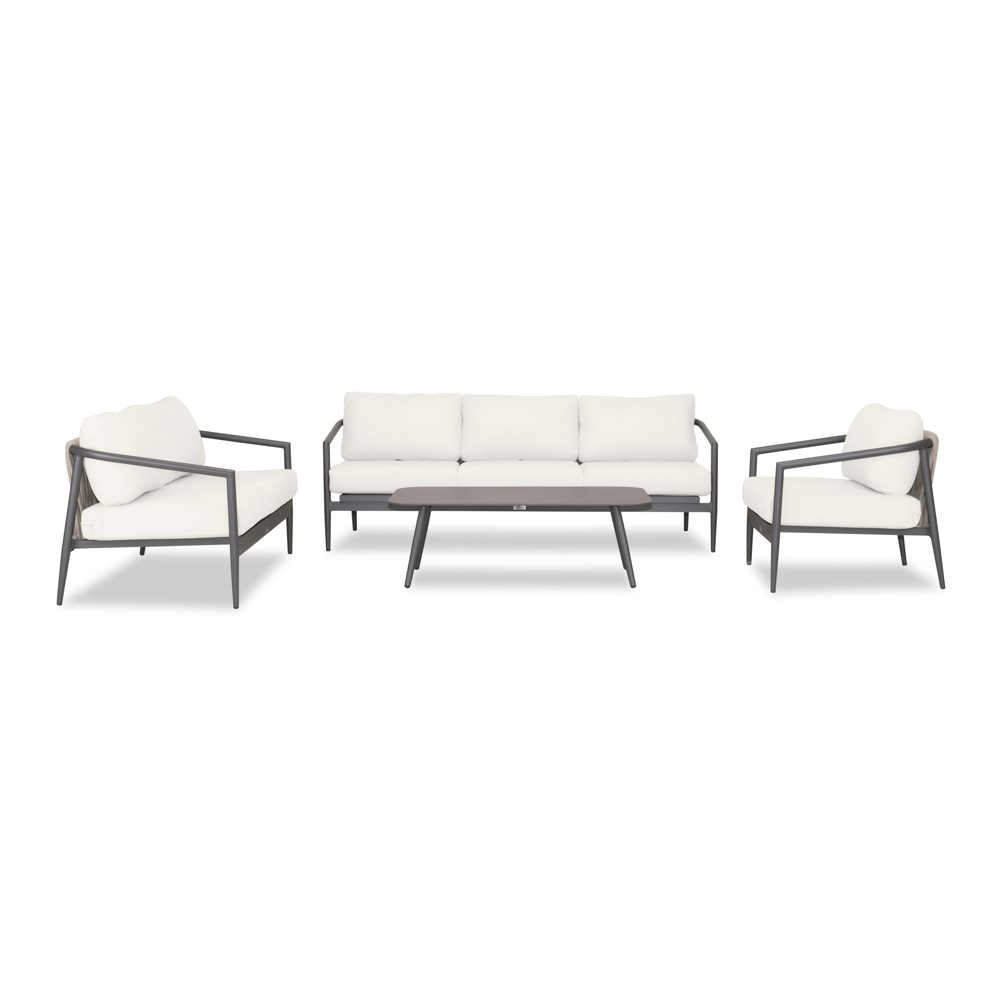 Olio 4 Piece Sofa Loveseat Set#Finish_Slate#Fabric_Canvas Natural
