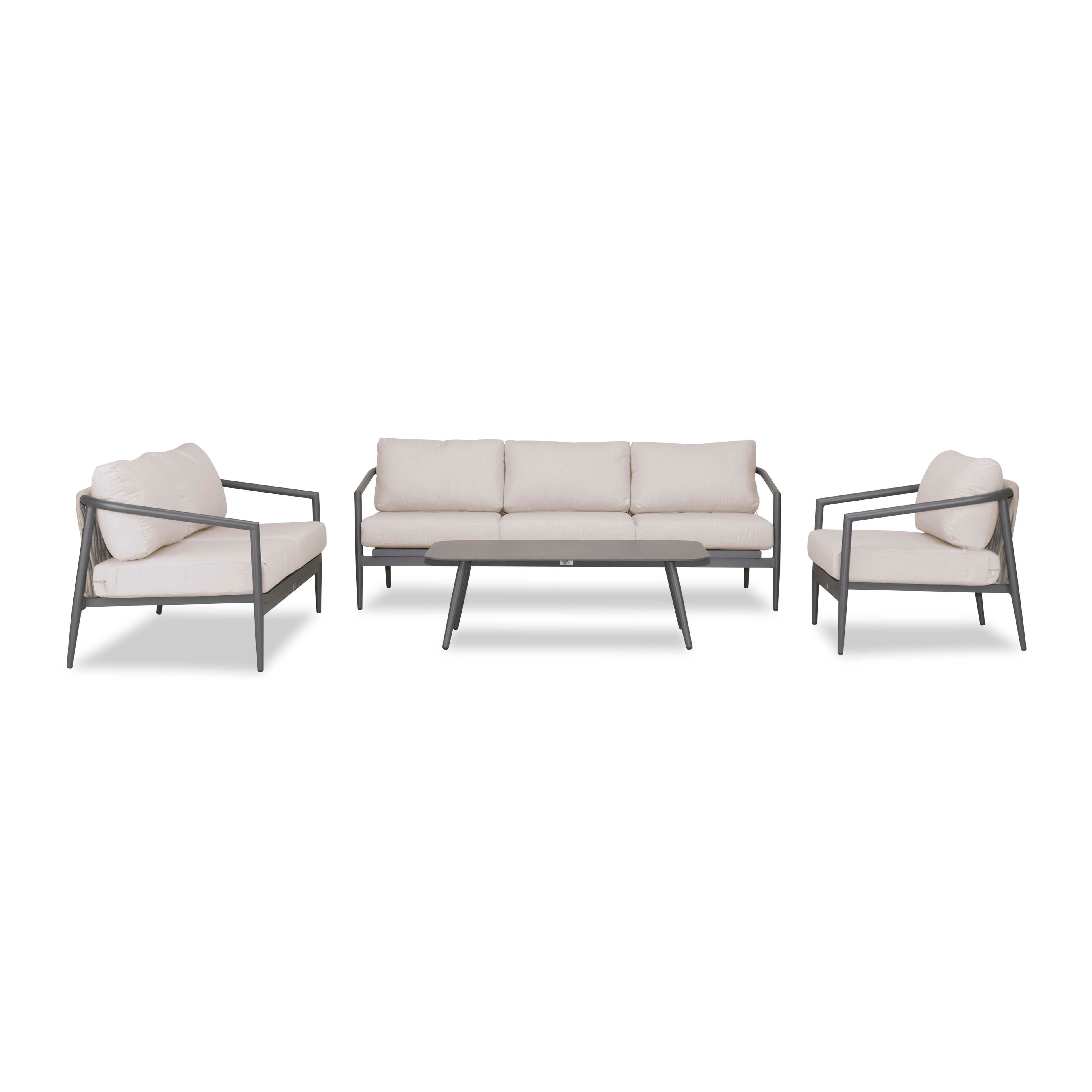 Olio 4 Piece Sofa Loveseat Set#Finish_Slate#Fabric_Cast Silver