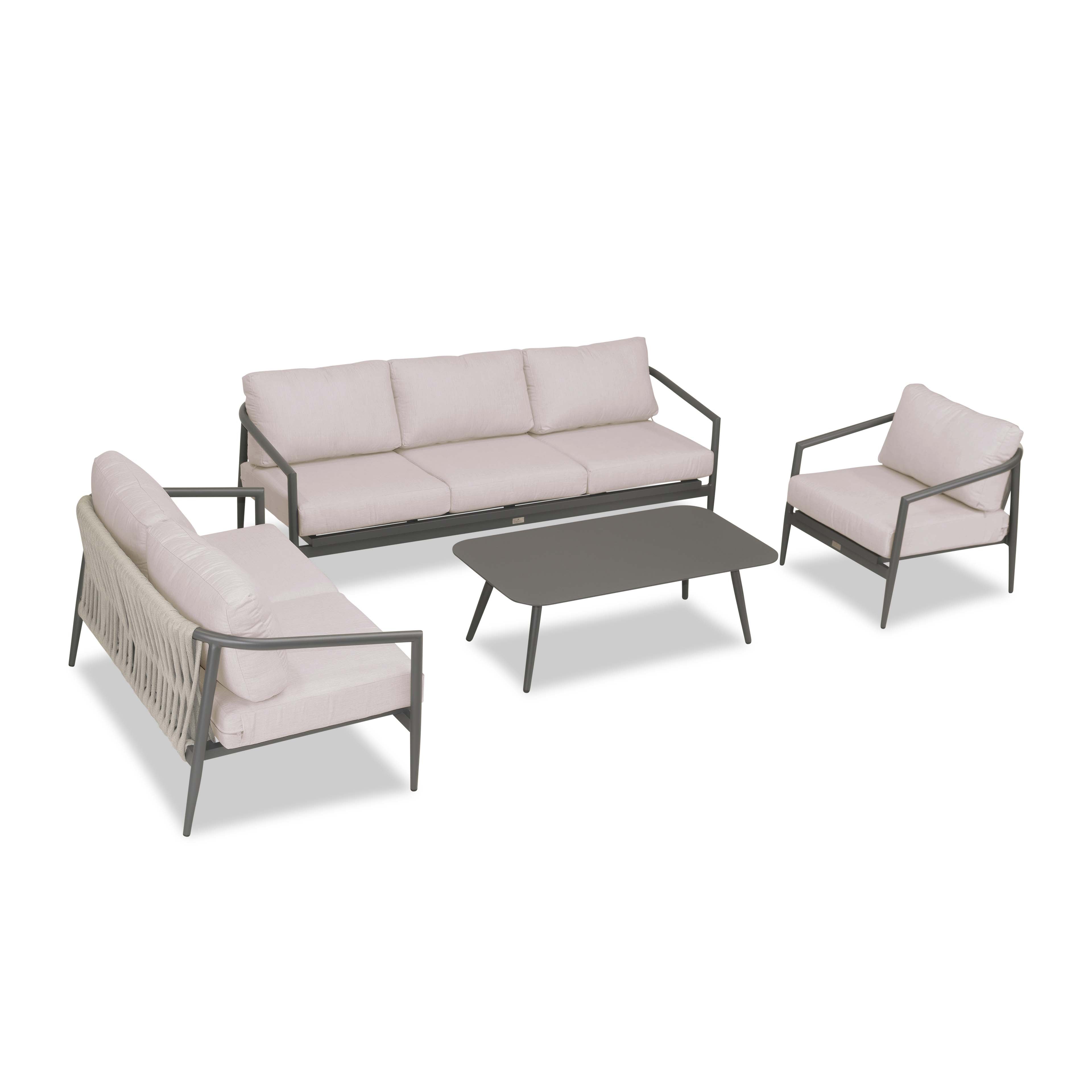 Olio 4 Piece Sofa Loveseat Set#Finish_Slate#Fabric_Cast Silver