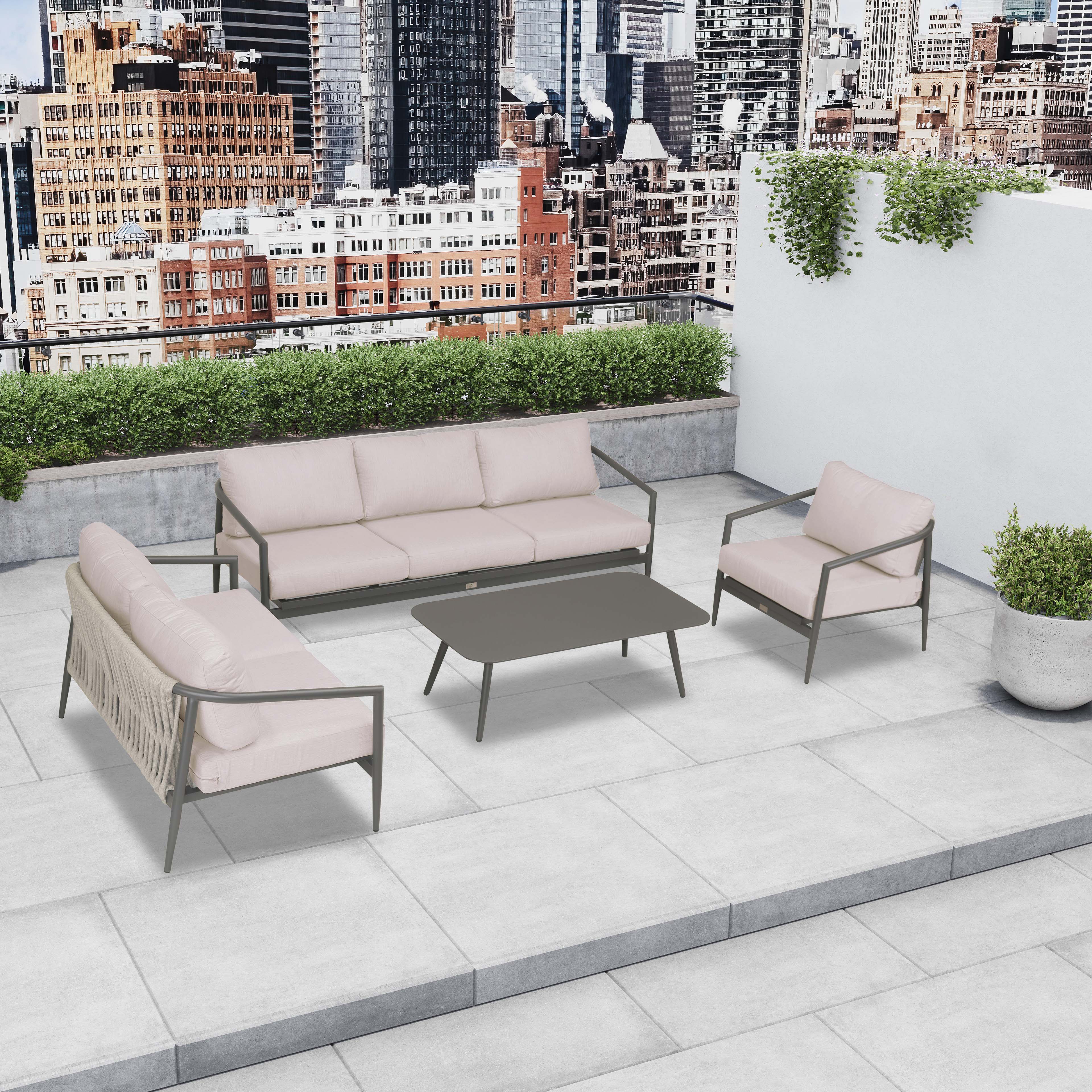 Olio 4 Piece Sofa Loveseat Set#Finish_Slate#Fabric_Cast Silver