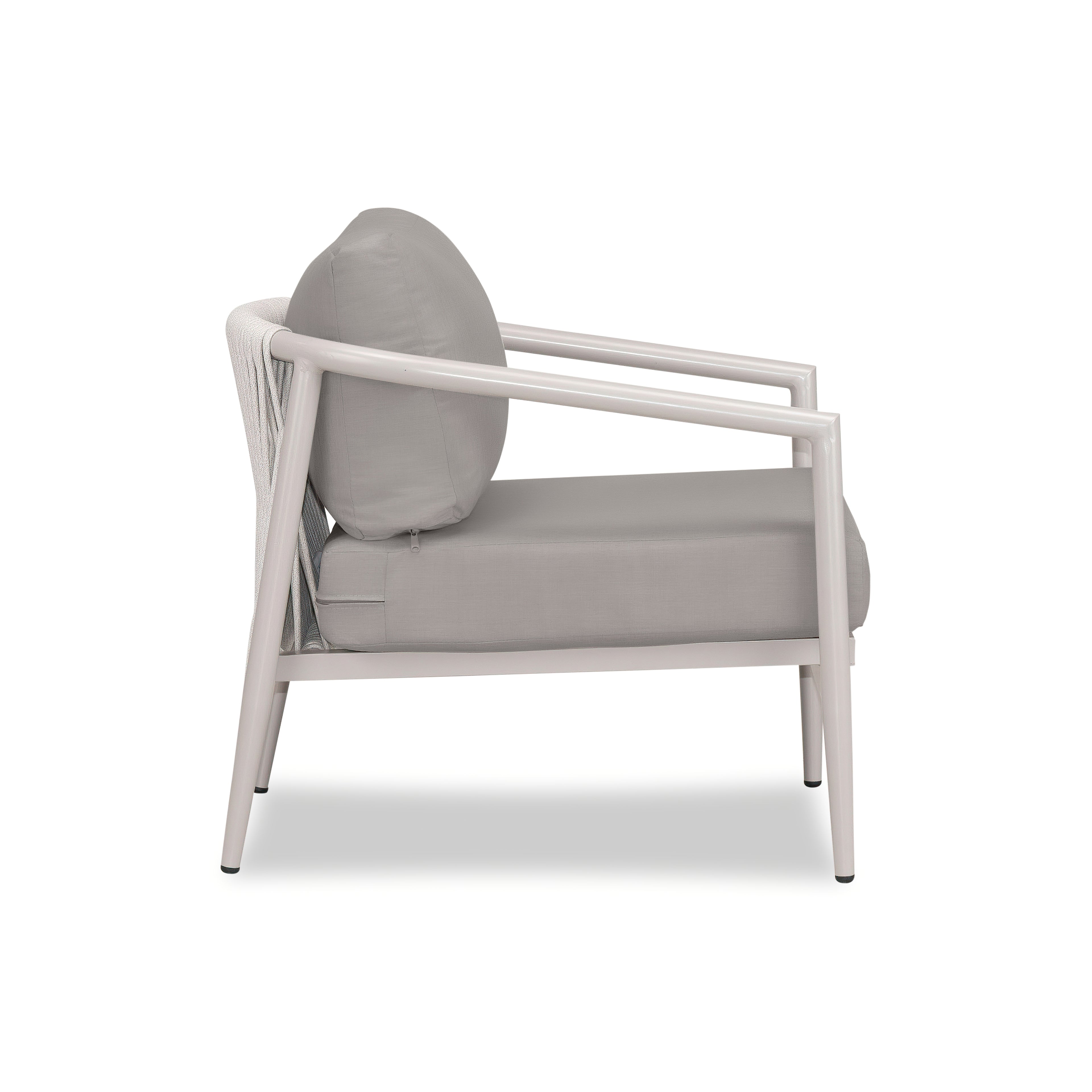 Olio Club Chair#Finish_Urban Stone#Fabric_Canvas Charcoal