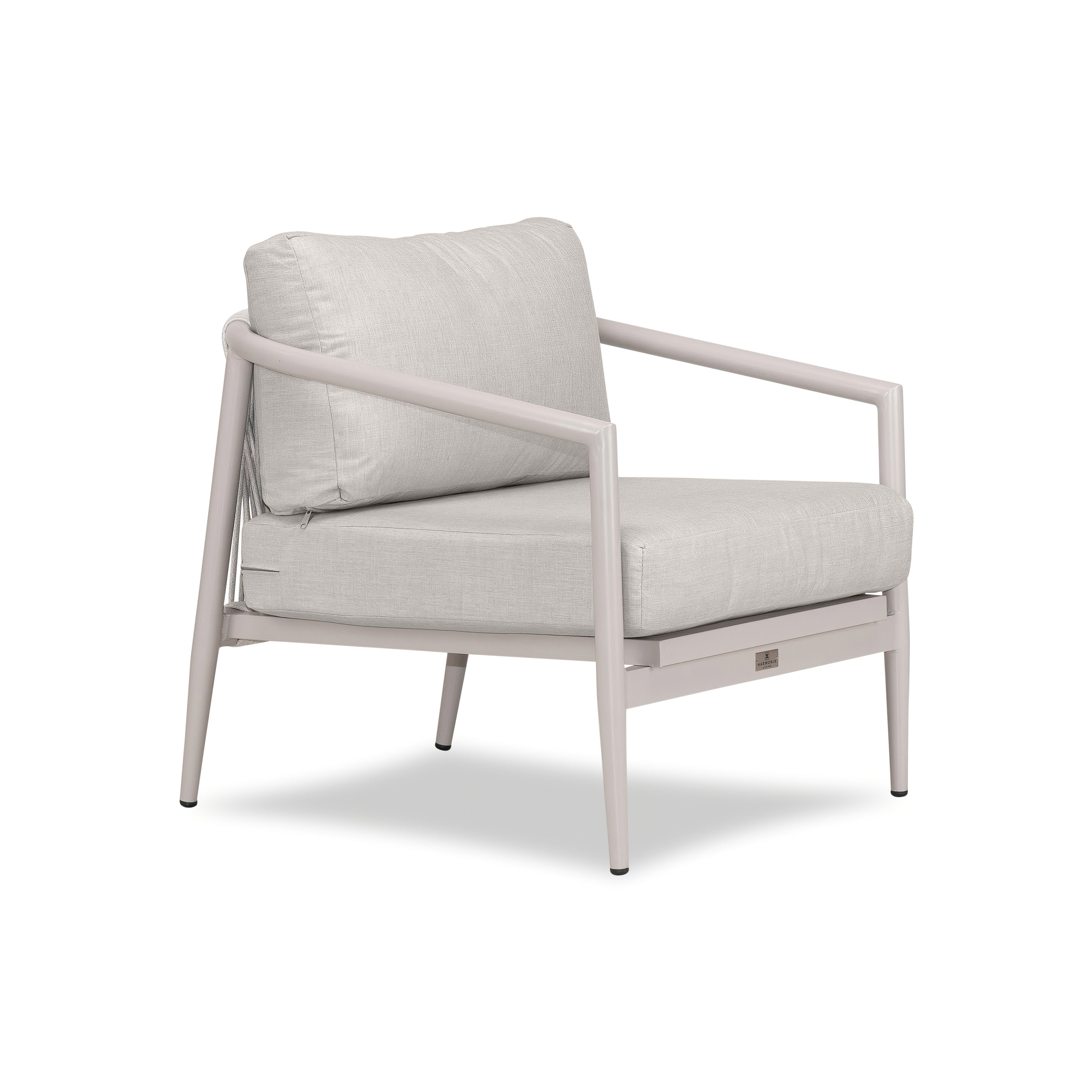 Olio Club Chair#Finish_Urban Stone#Fabric_Cast Silver