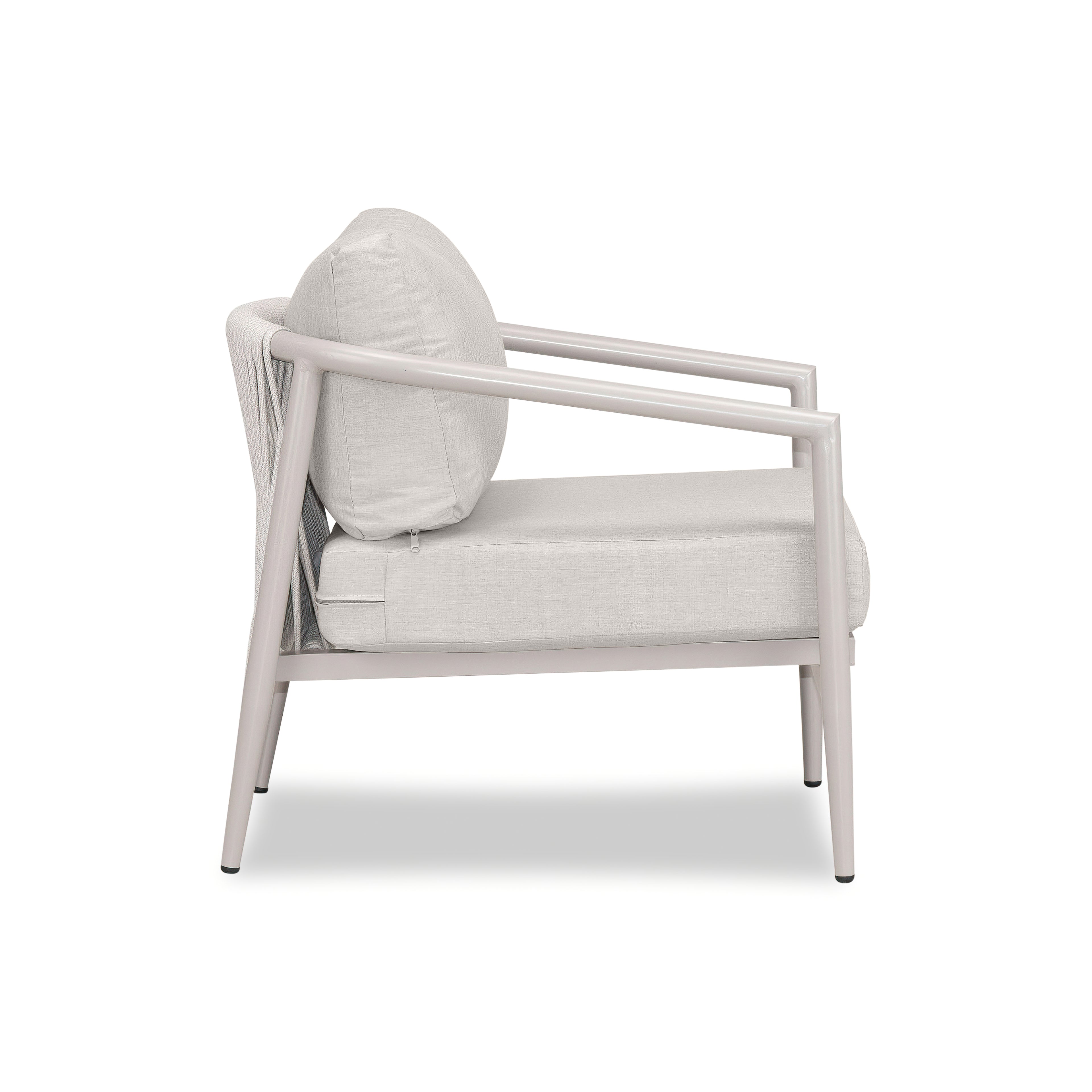 Olio Club Chair#Finish_Urban Stone#Fabric_Cast Silver