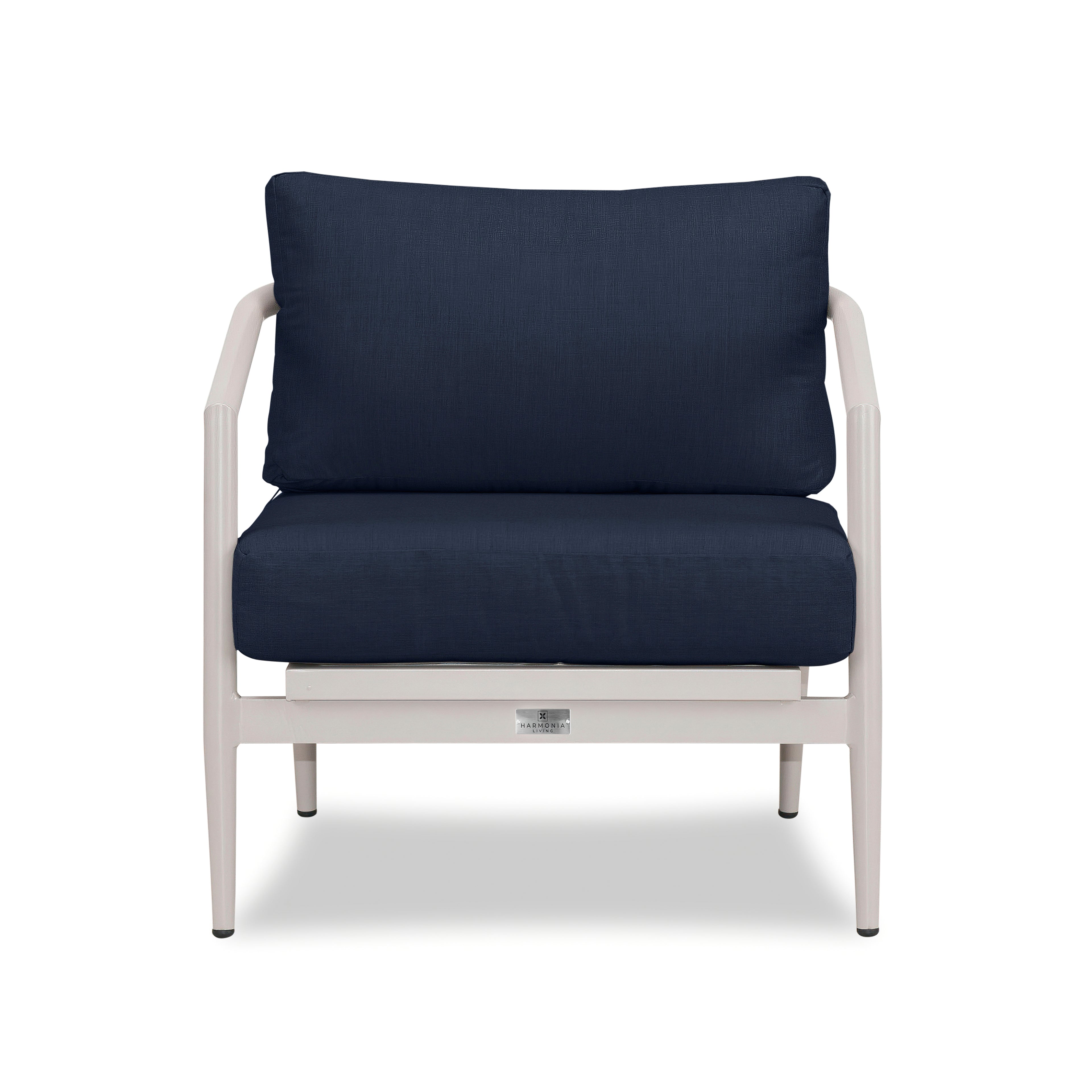 Olio Club Chair#Finish_Urban Stone#Fabric_Spectrum Indigo