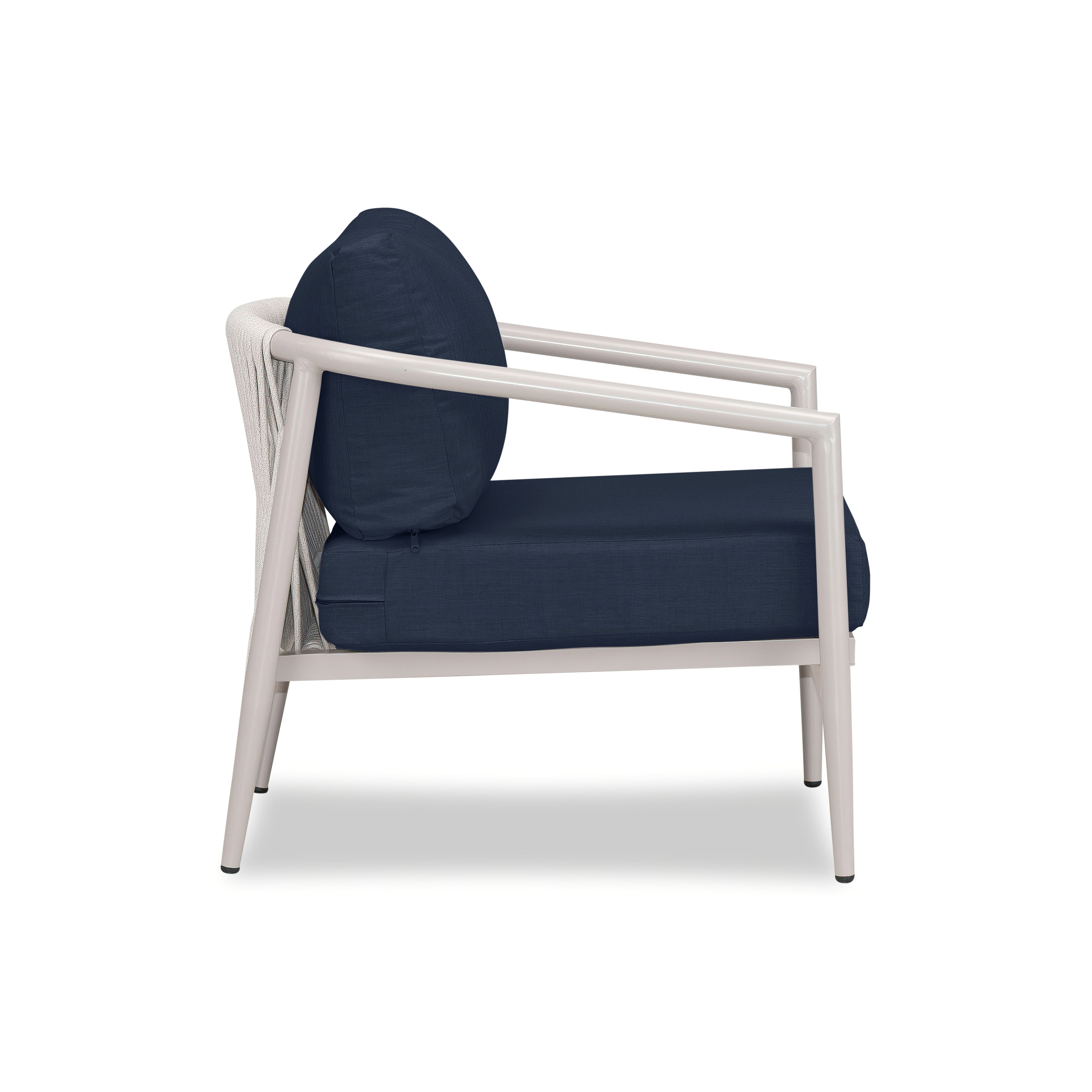 Olio Club Chair#Finish_Urban Stone#Fabric_Spectrum Indigo