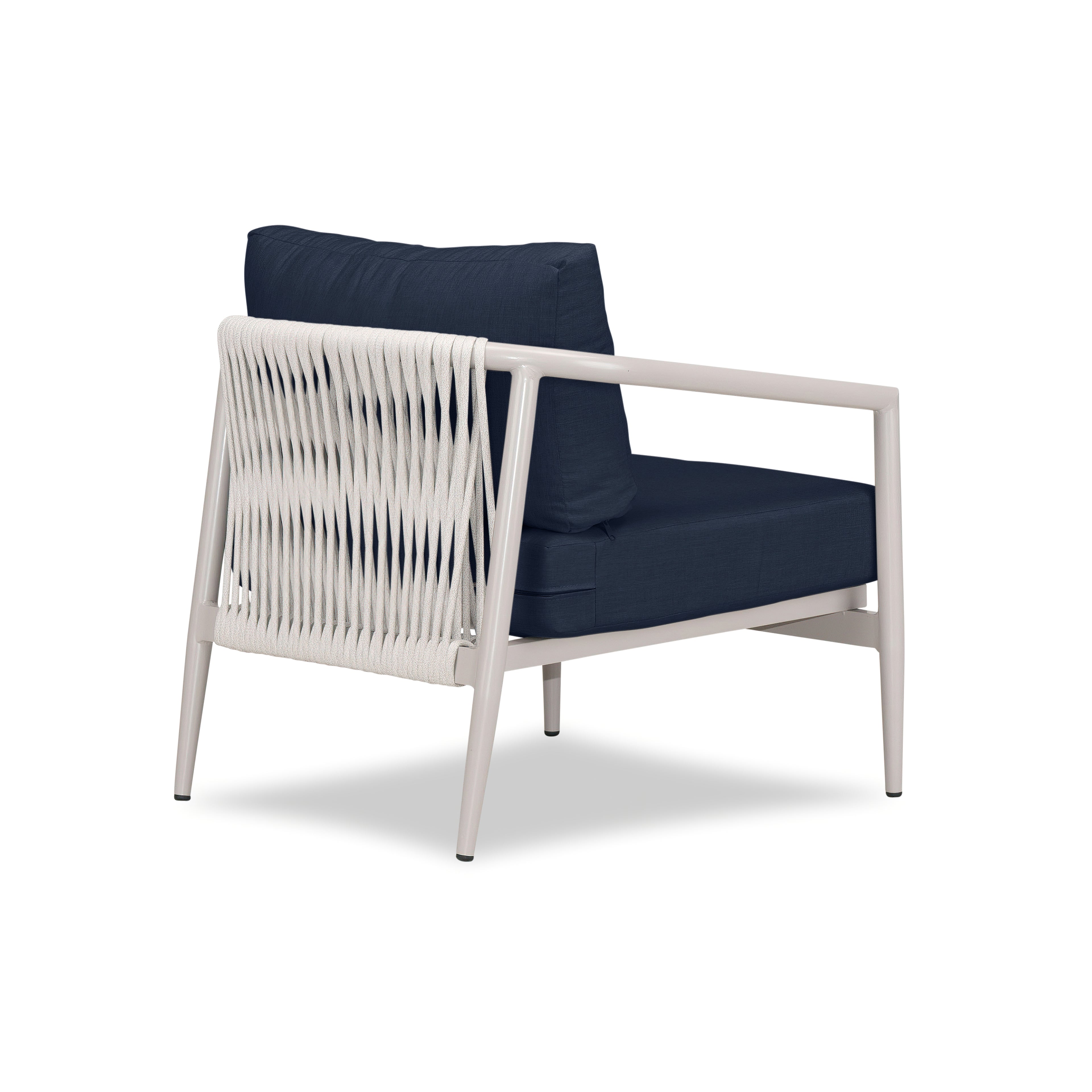Olio Club Chair#Finish_Urban Stone#Fabric_Spectrum Indigo