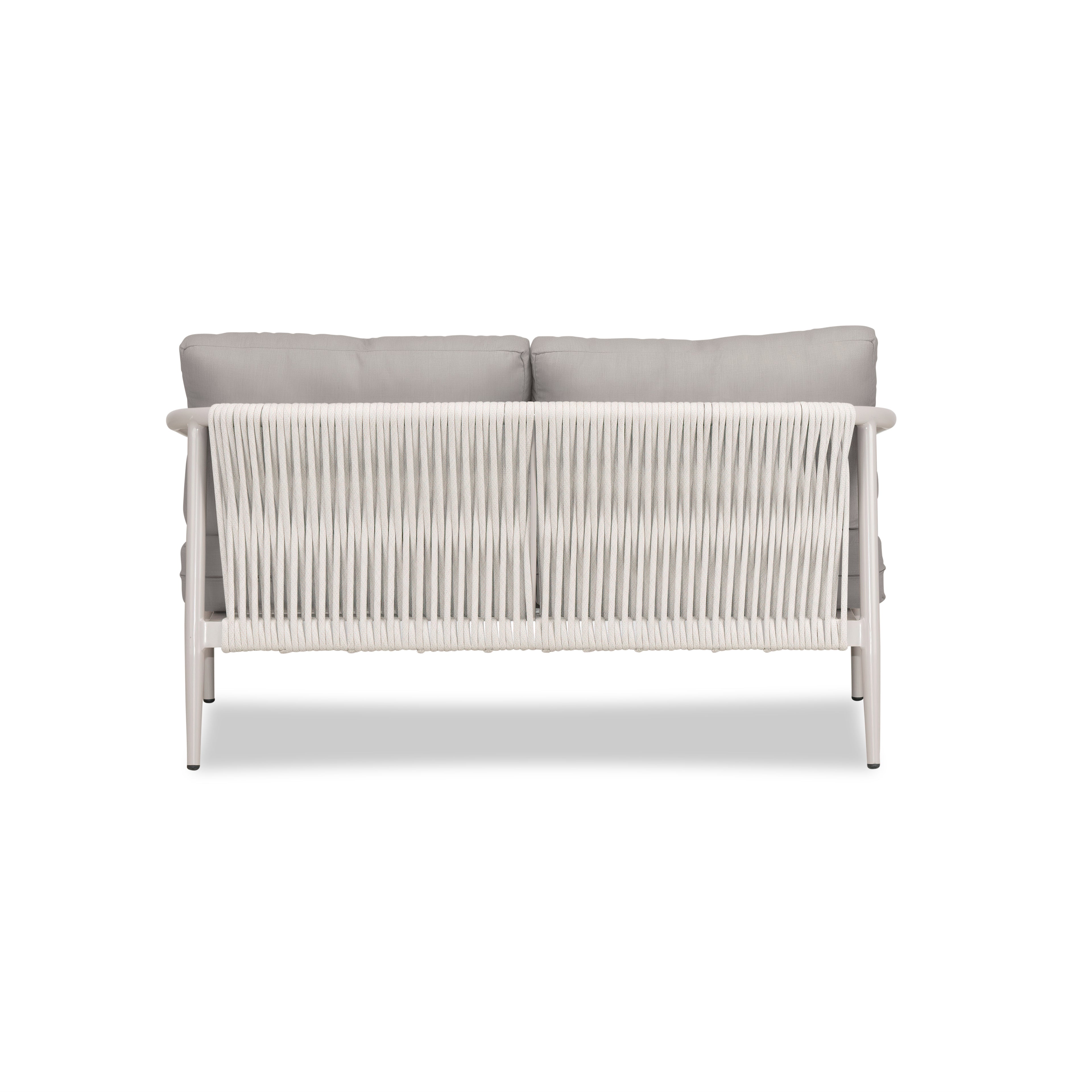Olio Loveseat#Finish_Urban Stone#Fabric_Canvas Charcoal