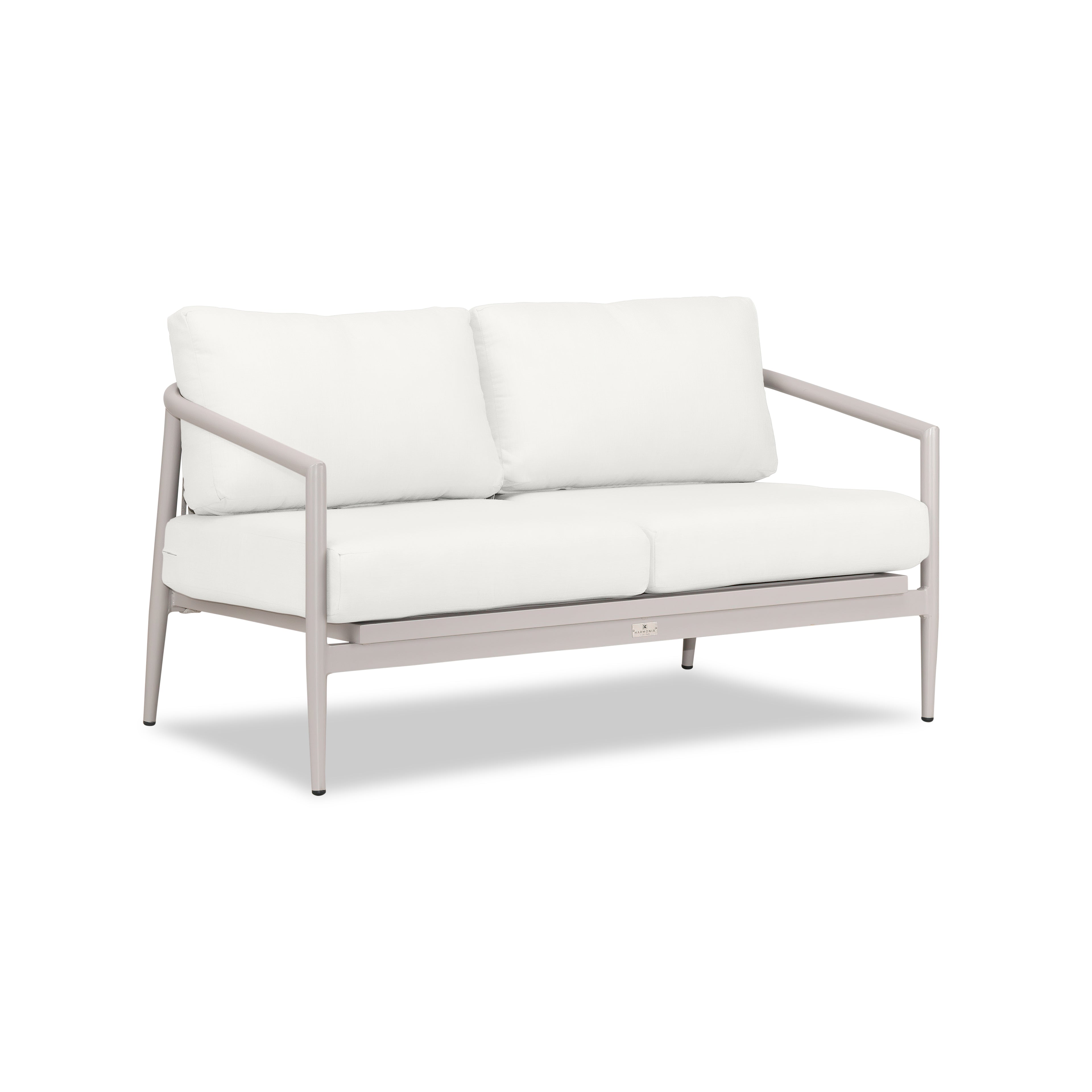 Olio Loveseat#Finish_Urban Stone#Fabric_Canvas Natural