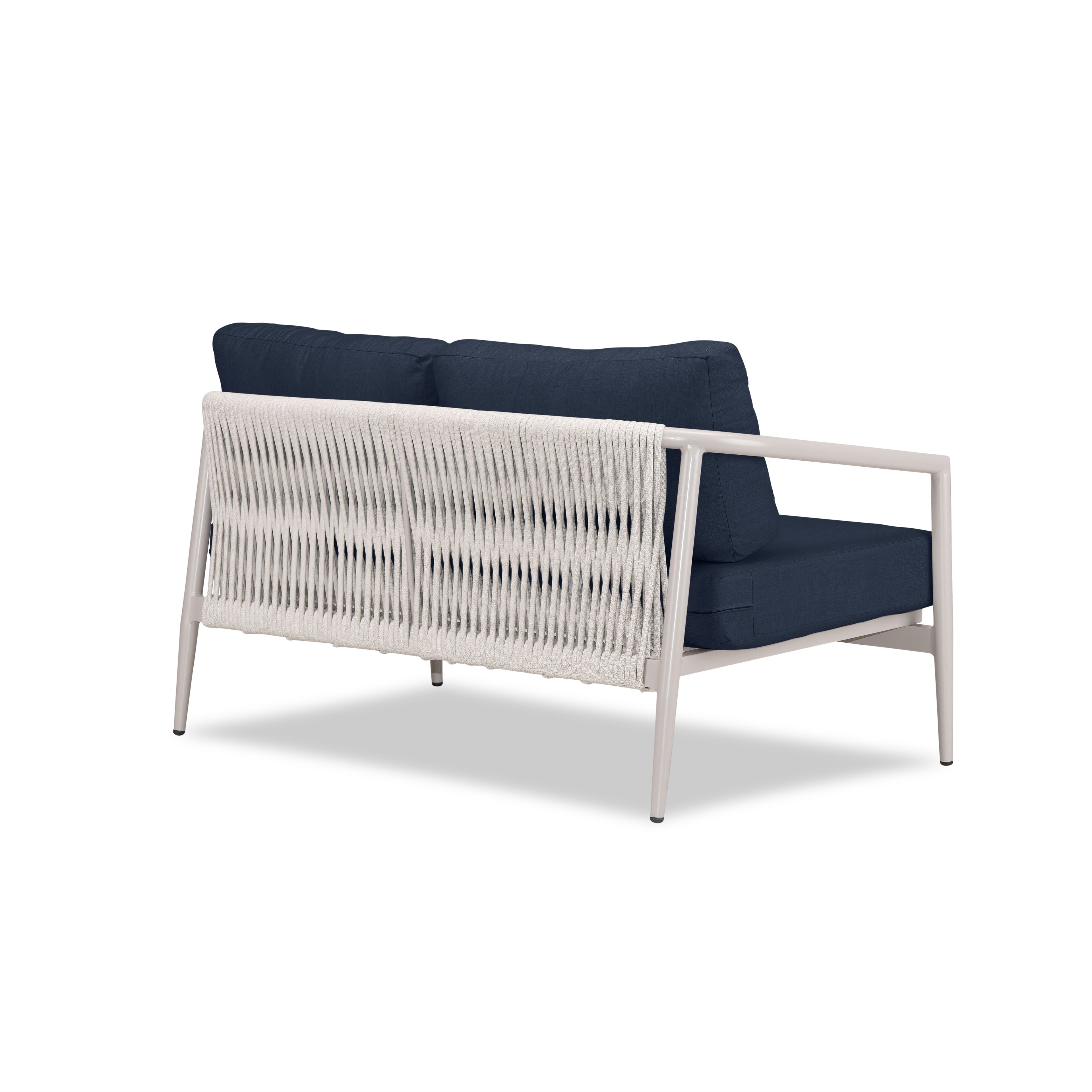 Olio Loveseat#Finish_Urban Stone#Fabric_Spectrum Indigo