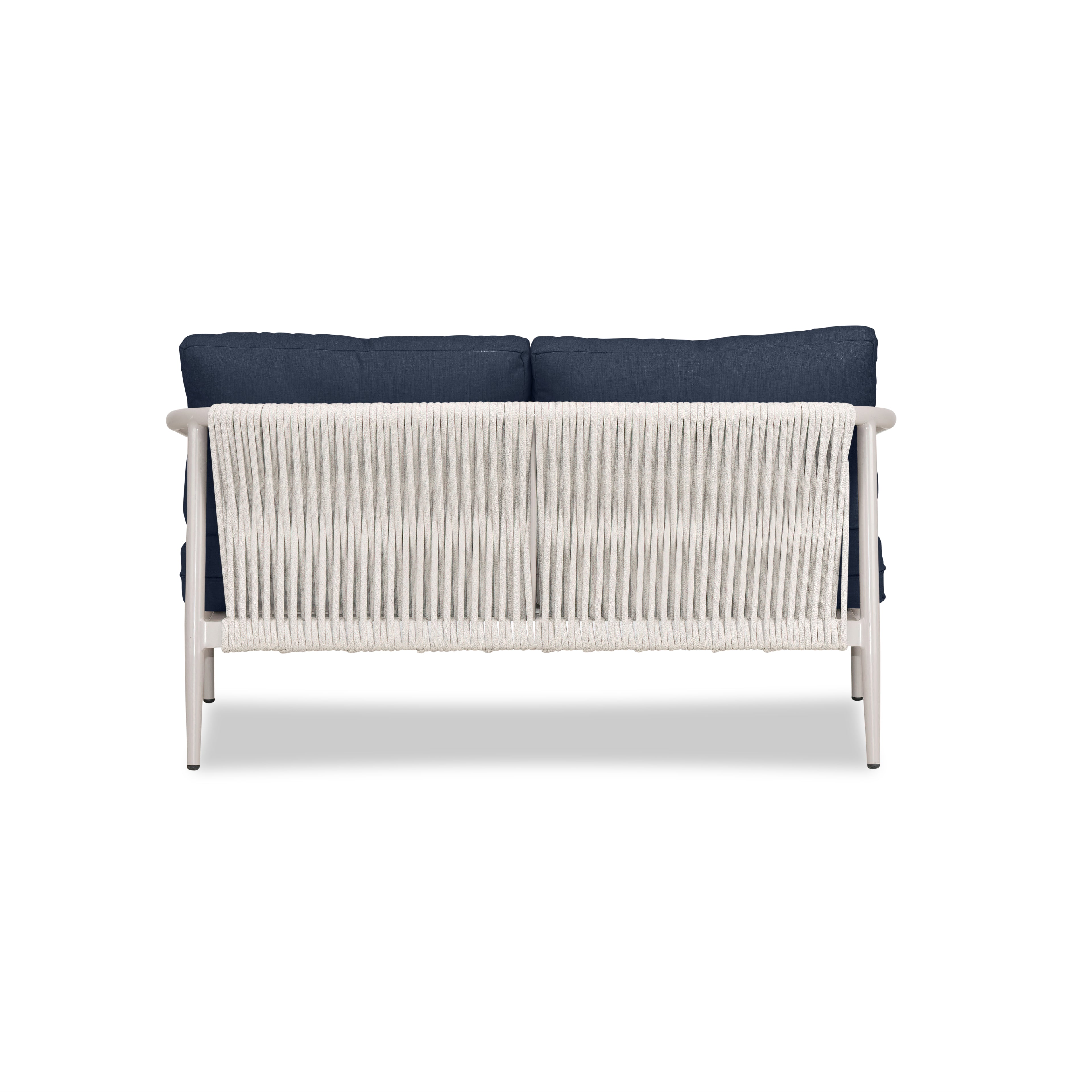 Olio Loveseat#Finish_Urban Stone#Fabric_Spectrum Indigo