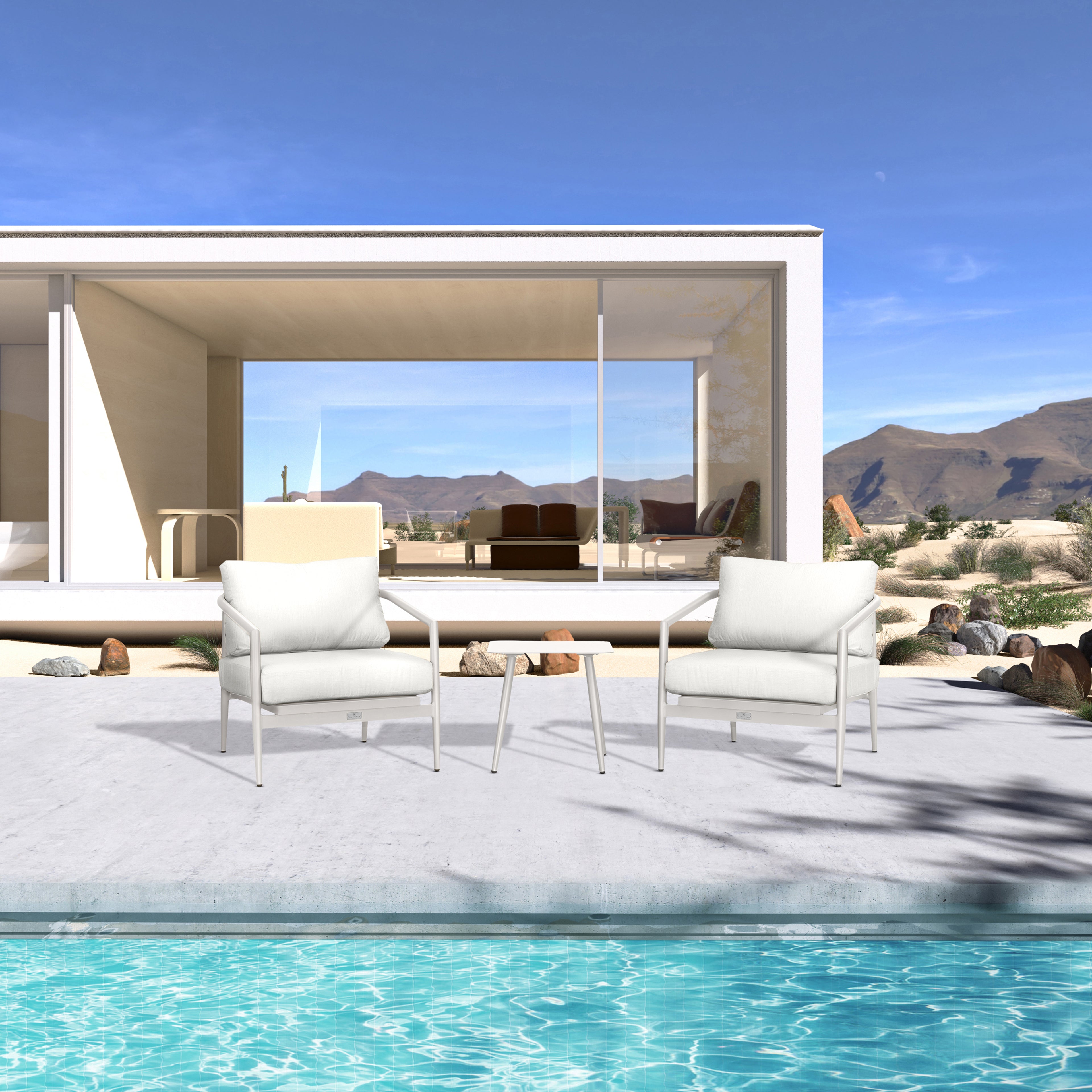 Olio 3 Piece Club Chair Set#Finish_Urban Stone#Fabric_Canvas Natural