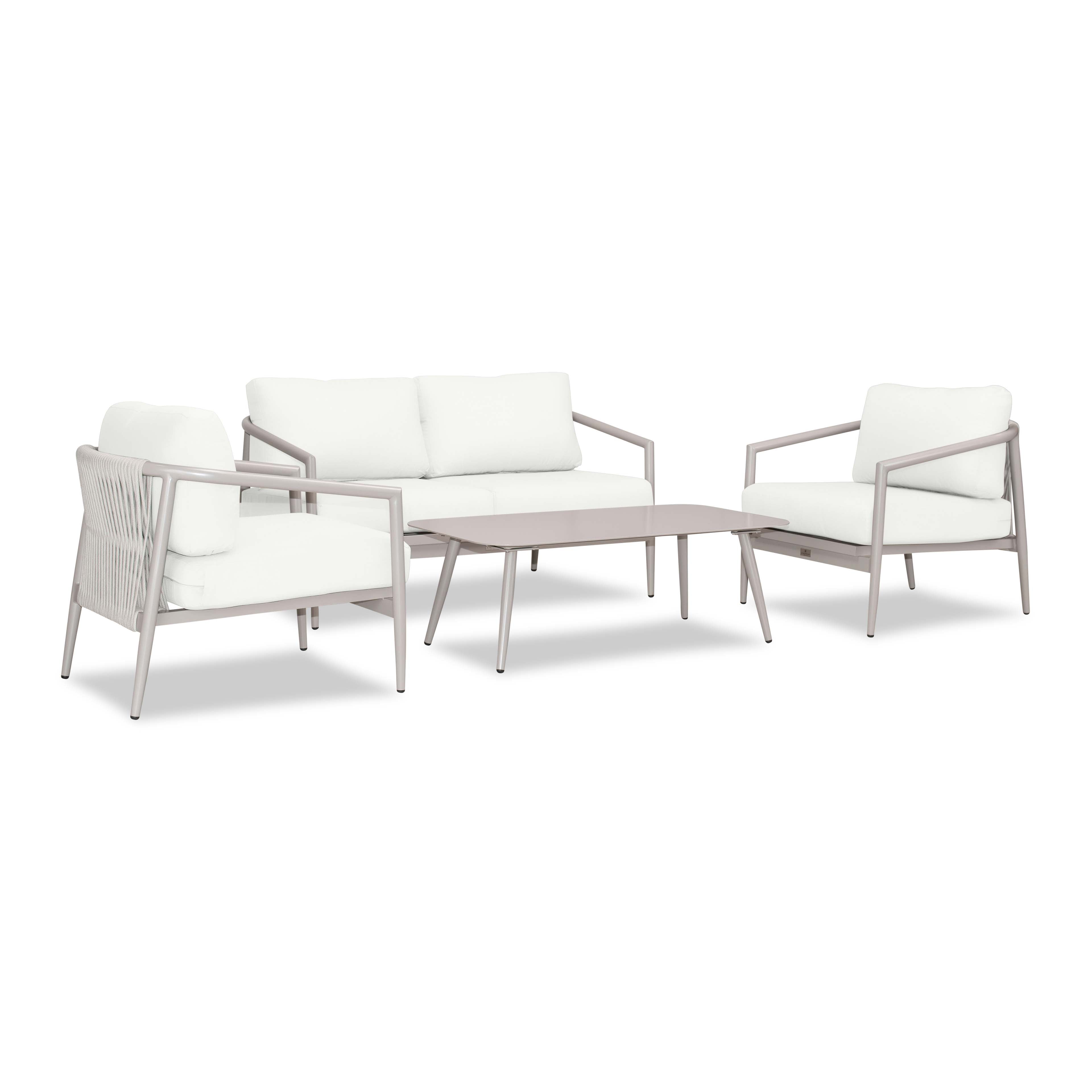 Olio 4 Piece Loveseat Set#Finish_Urban Stone#Fabric_Canvas Natural