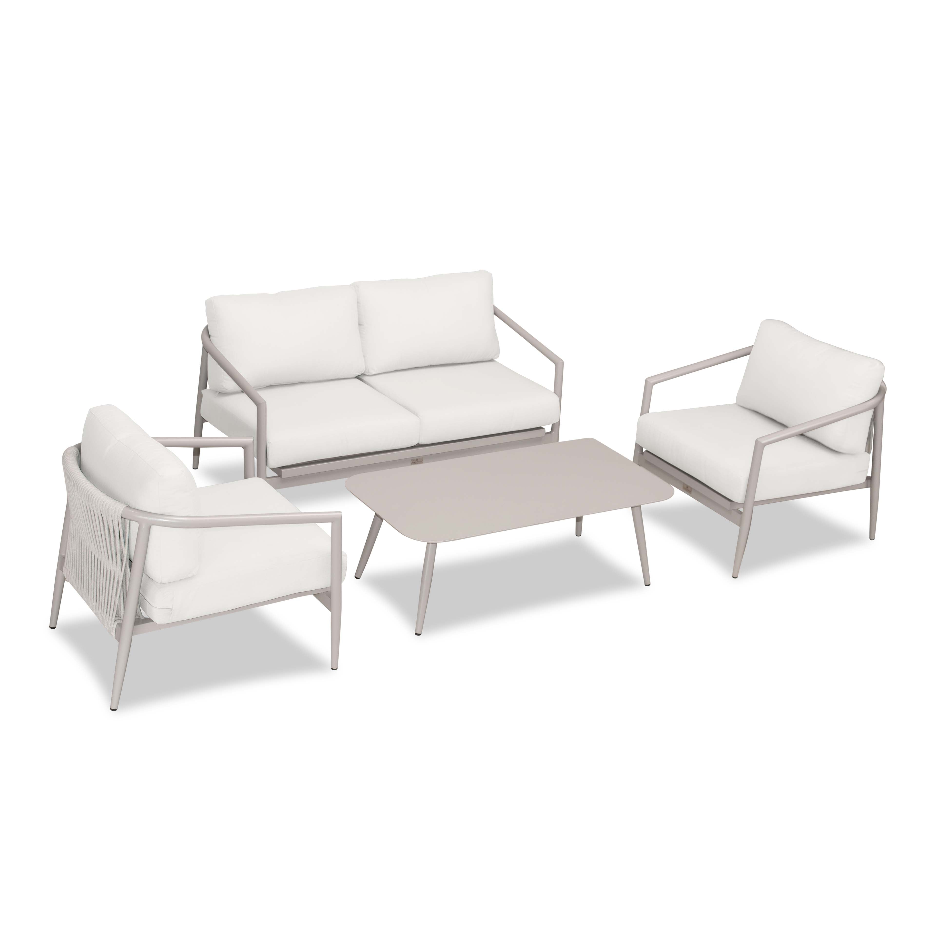 Olio 4 Piece Loveseat Set#Finish_Urban Stone#Fabric_Canvas Natural