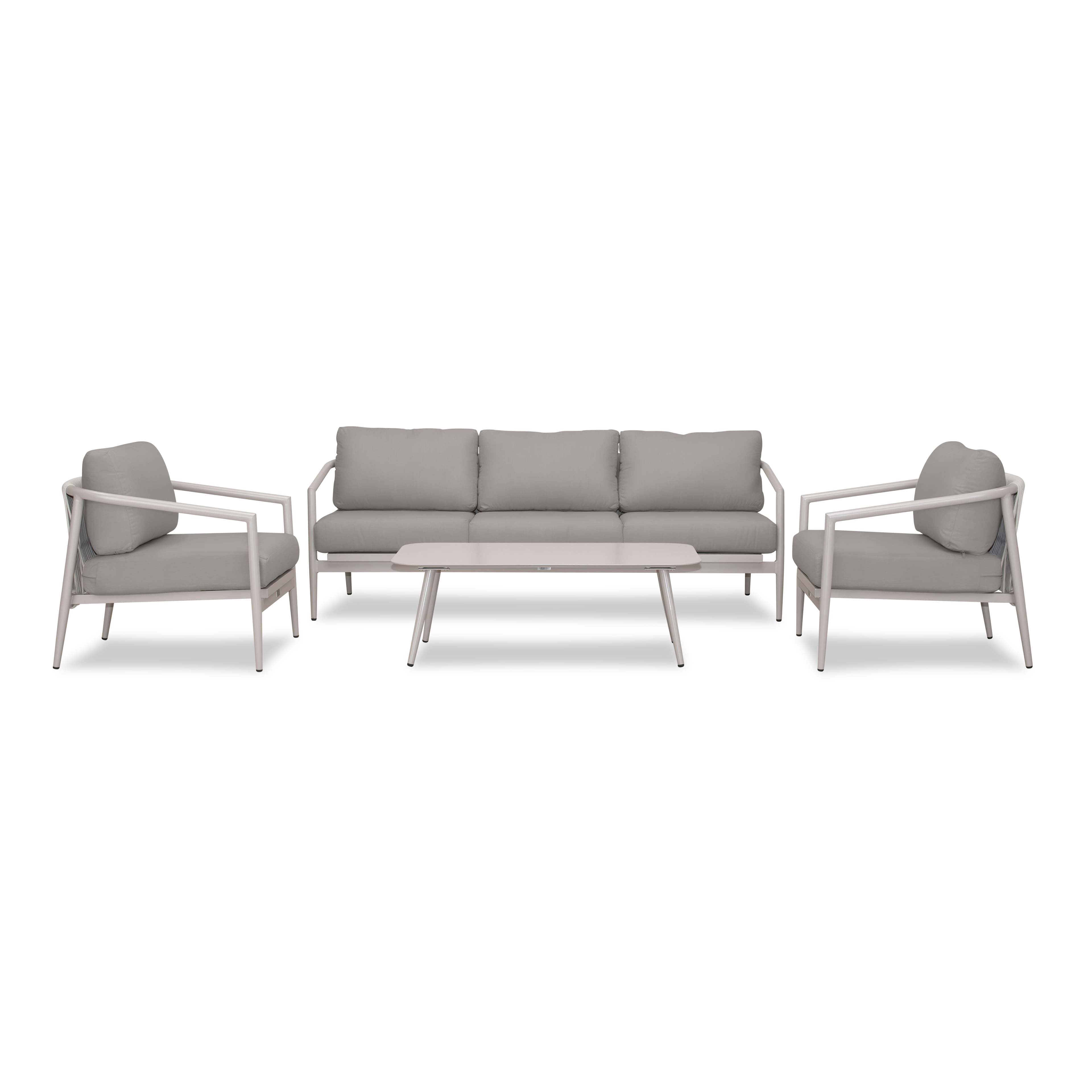 Olio 4 Piece Sofa Set#Finish_Urban Stone#Fabric_Canvas Charcoal