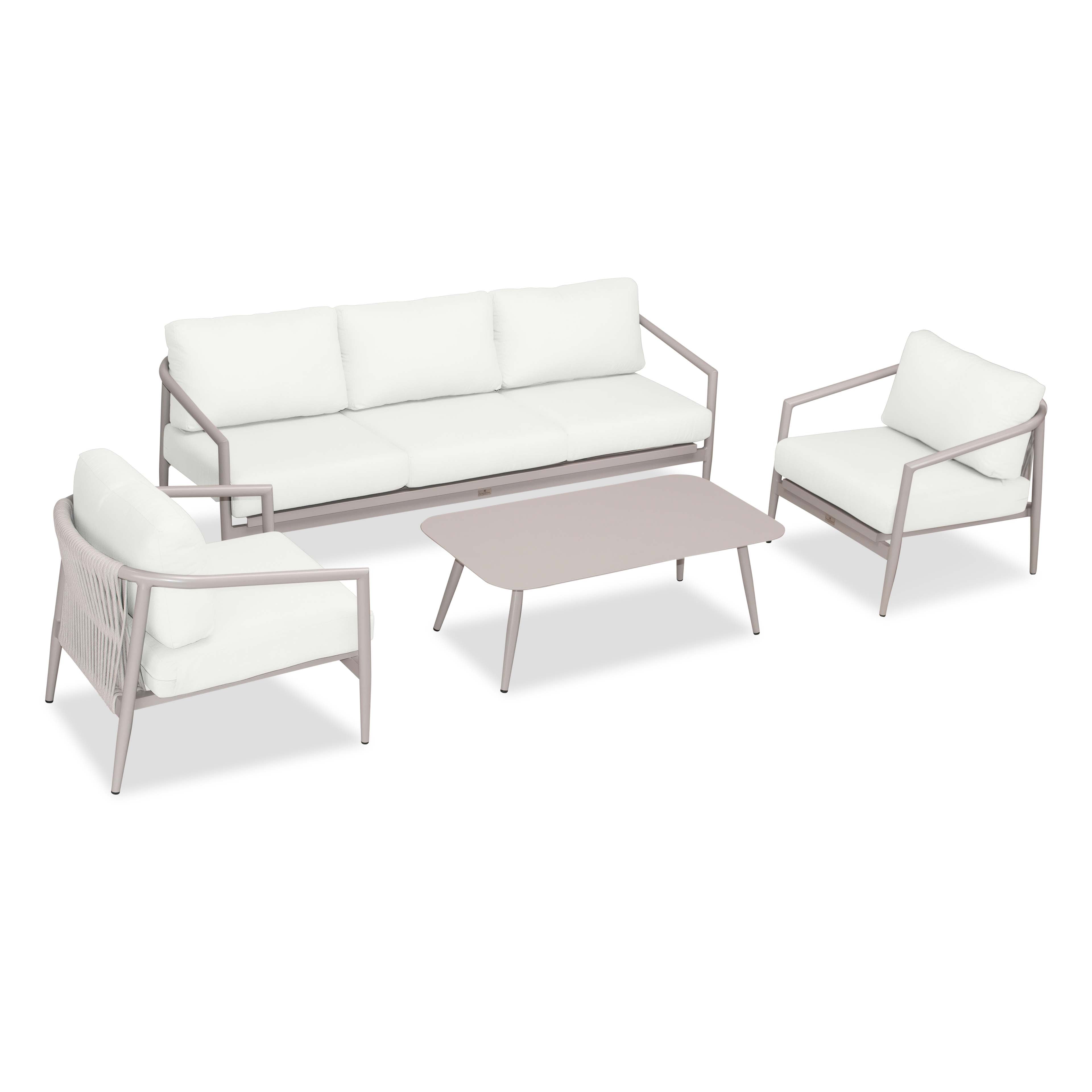 Olio 4 Piece Sofa Set#Finish_Urban Stone#Fabric_Canvas Natural