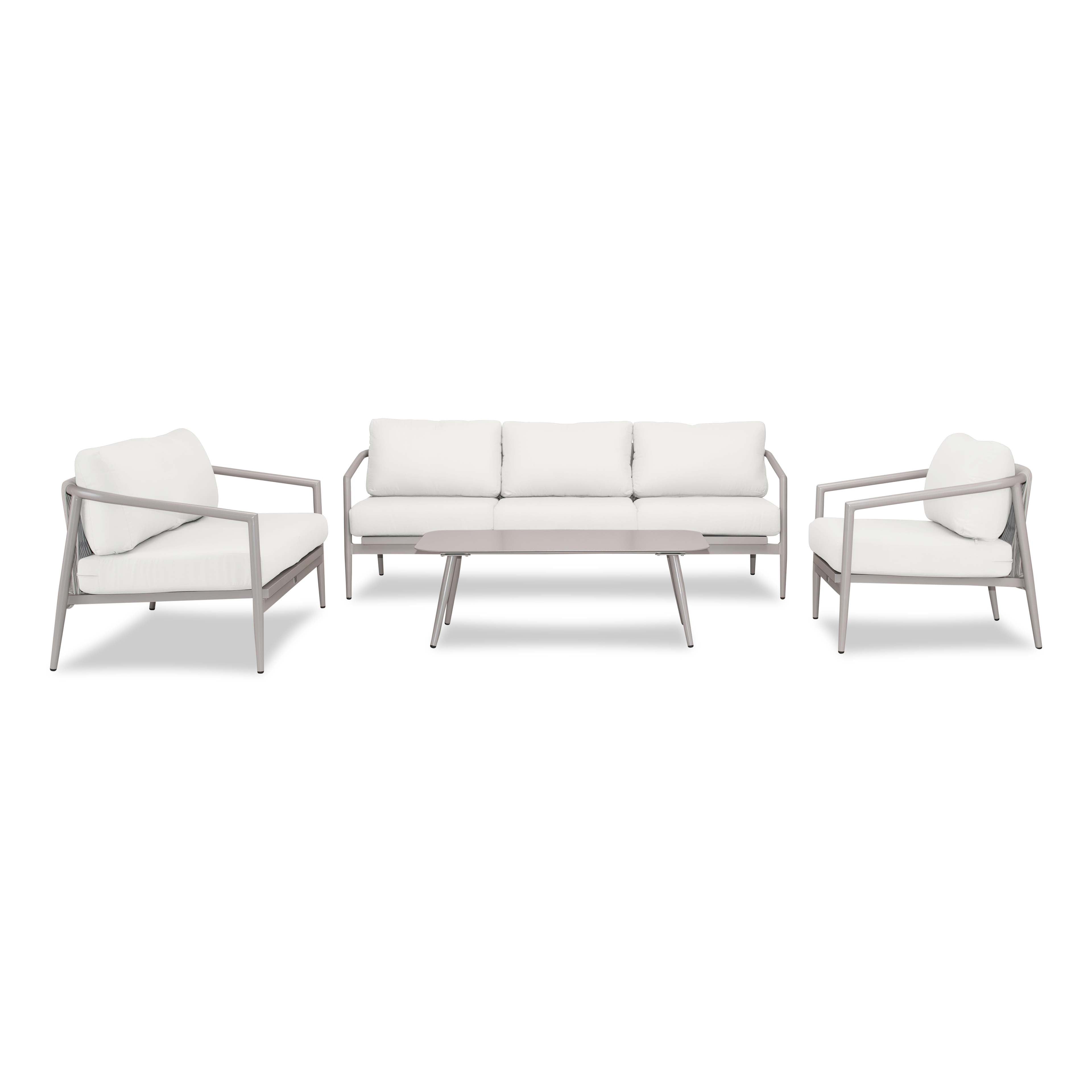 Olio 4 Piece Sofa Loveseat Set#Finish_Urban Stone#Fabric_Canvas Natural