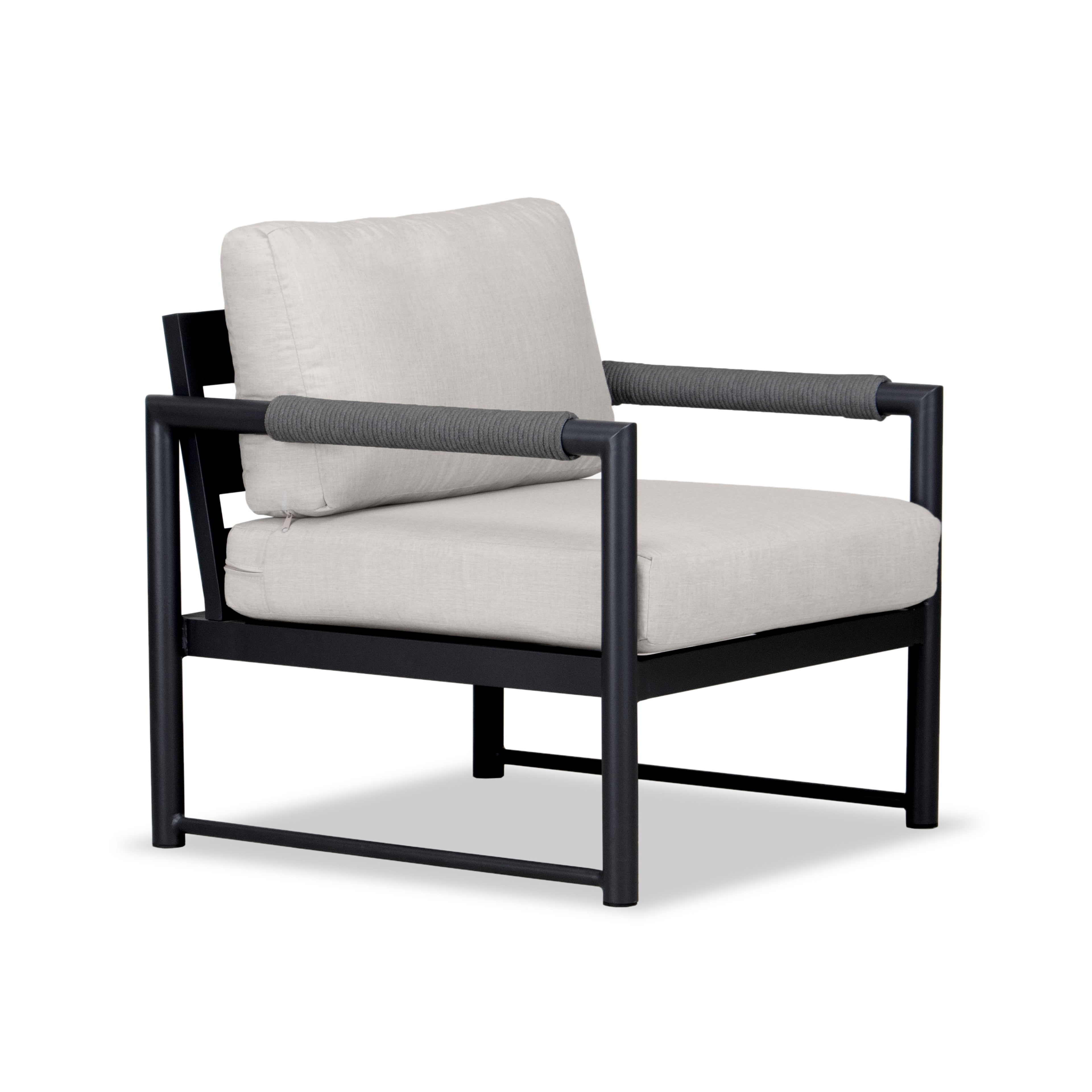 Alto Club Chair - Black - Cast Silver