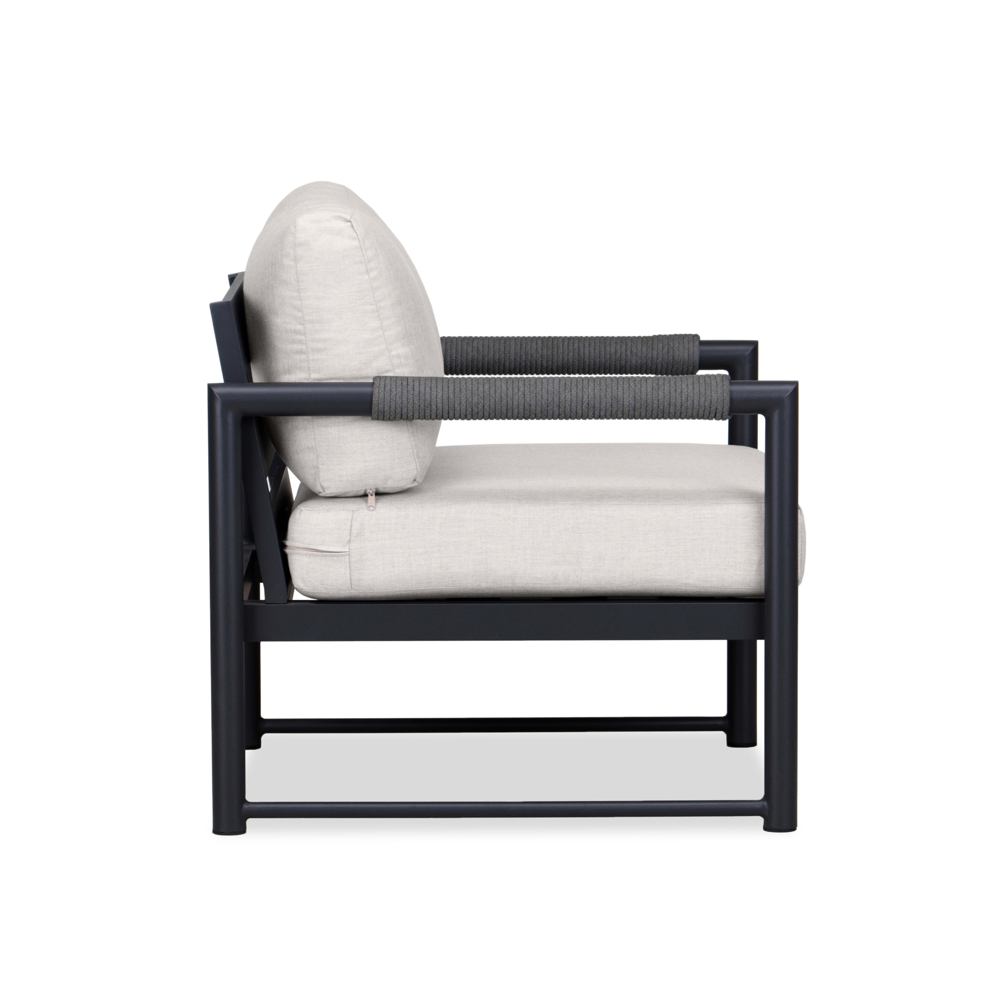 Alto Club Chair - Black - Cast Silver