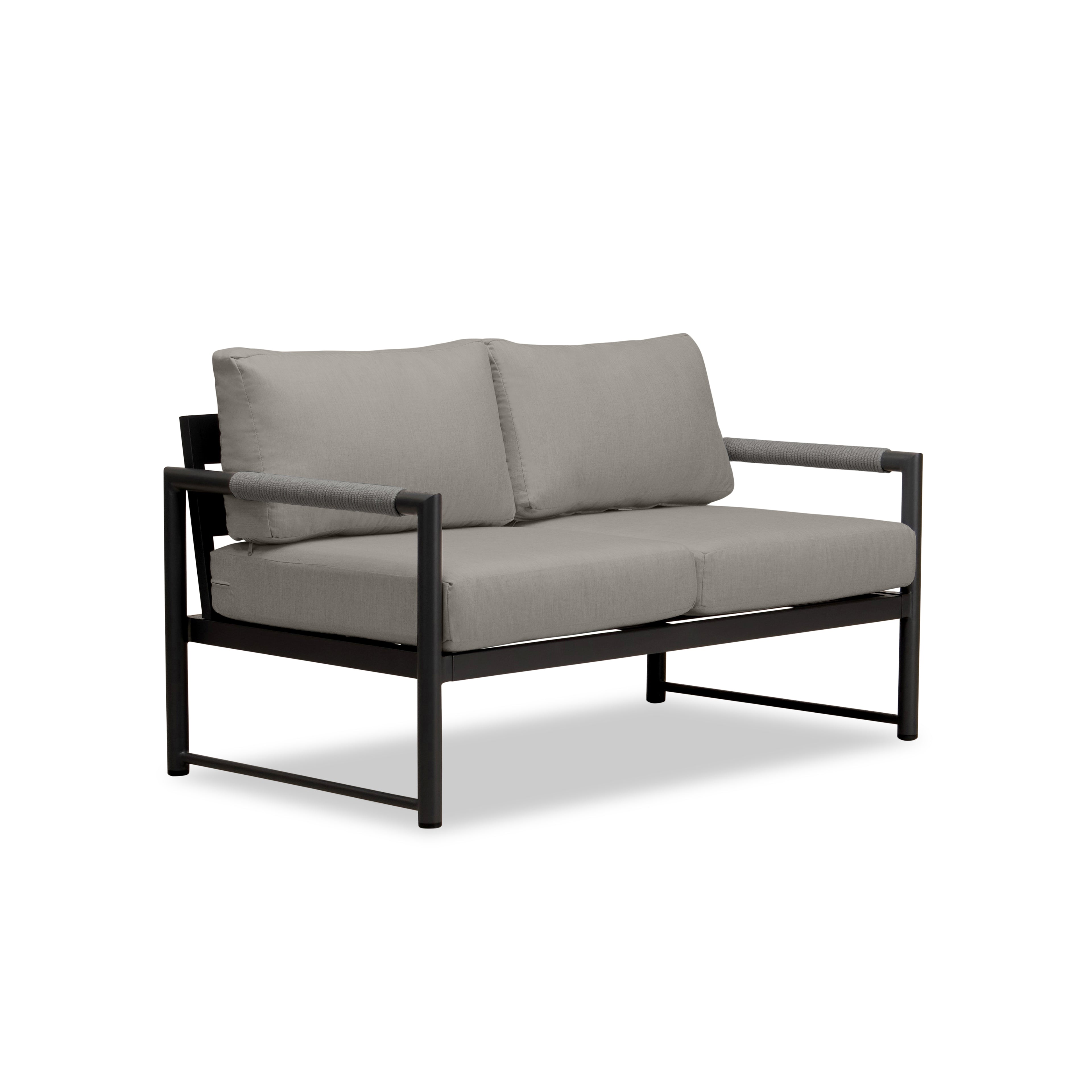 Alto Loveseat - Black - Canvas Charcoal