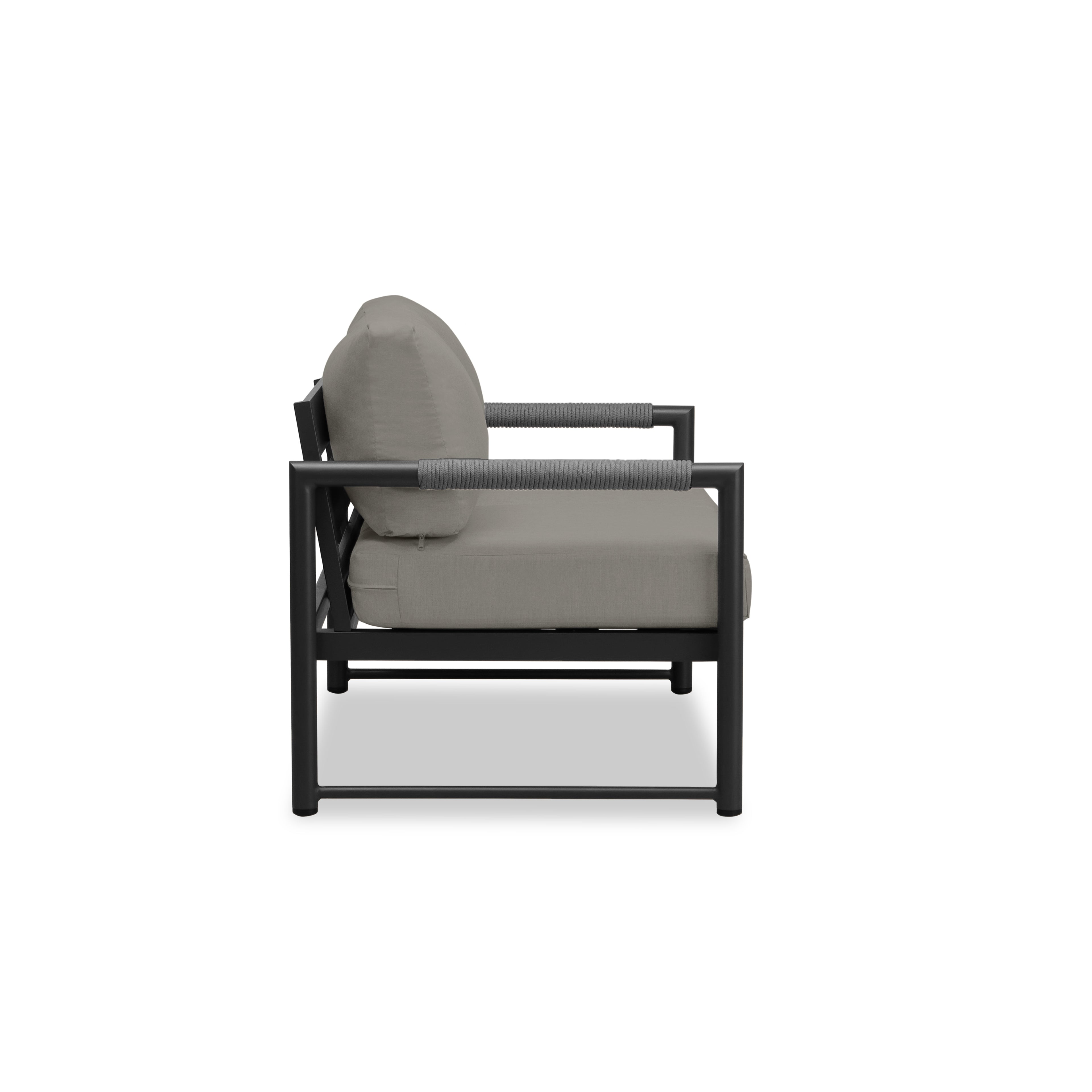 Alto Loveseat - Black - Canvas Charcoal