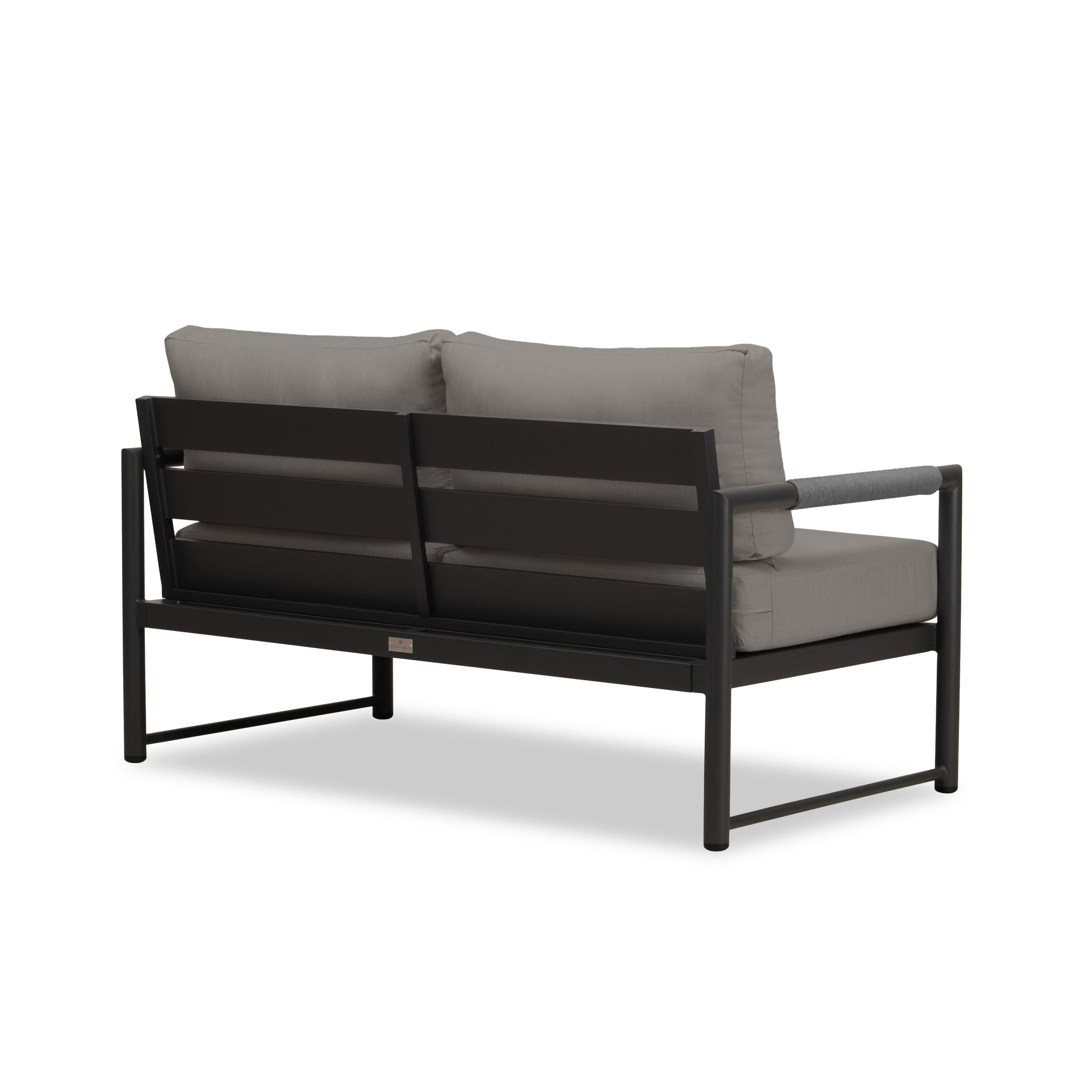 Alto Loveseat - Black - Canvas Charcoal
