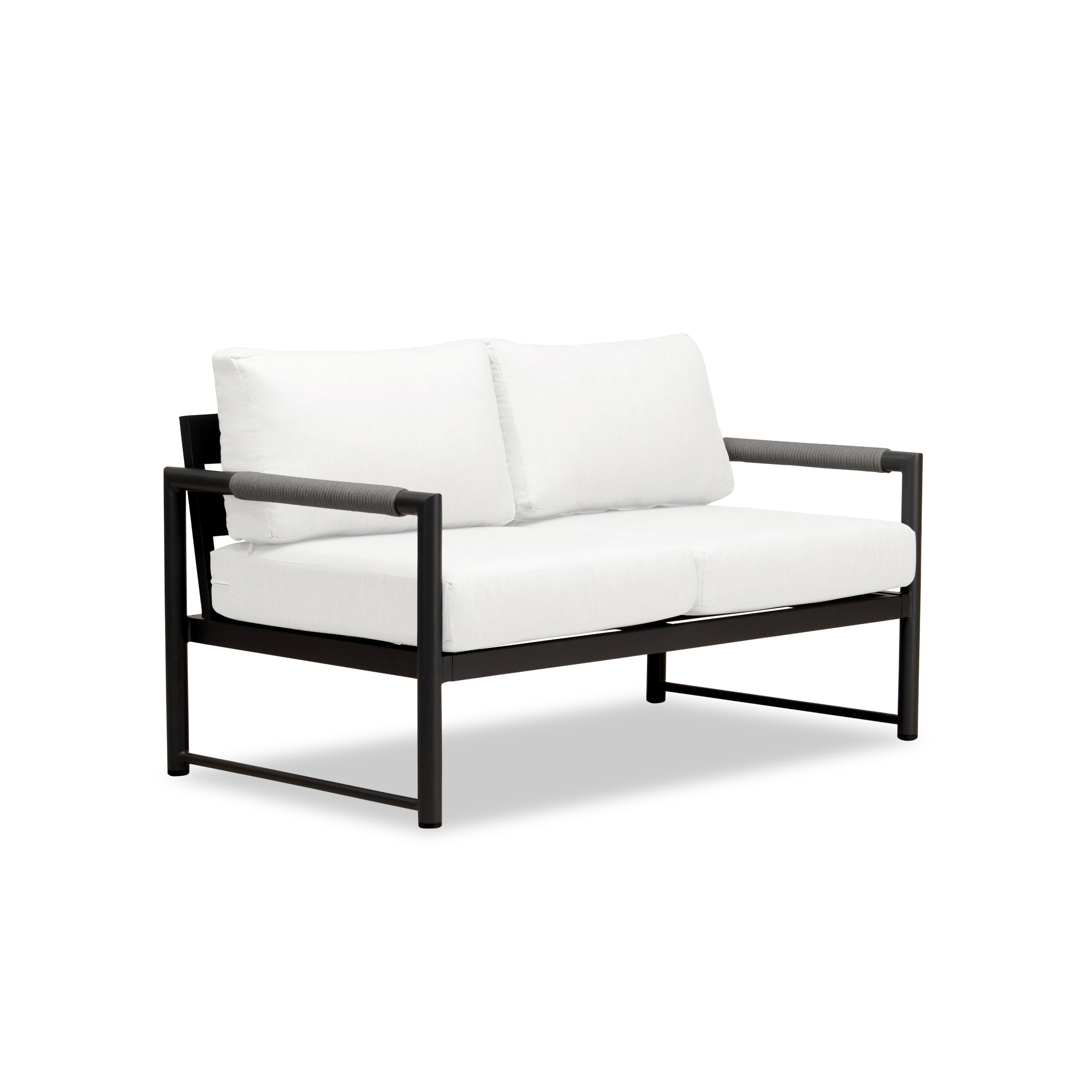 Alto Loveseat - Black - Canvas Natural