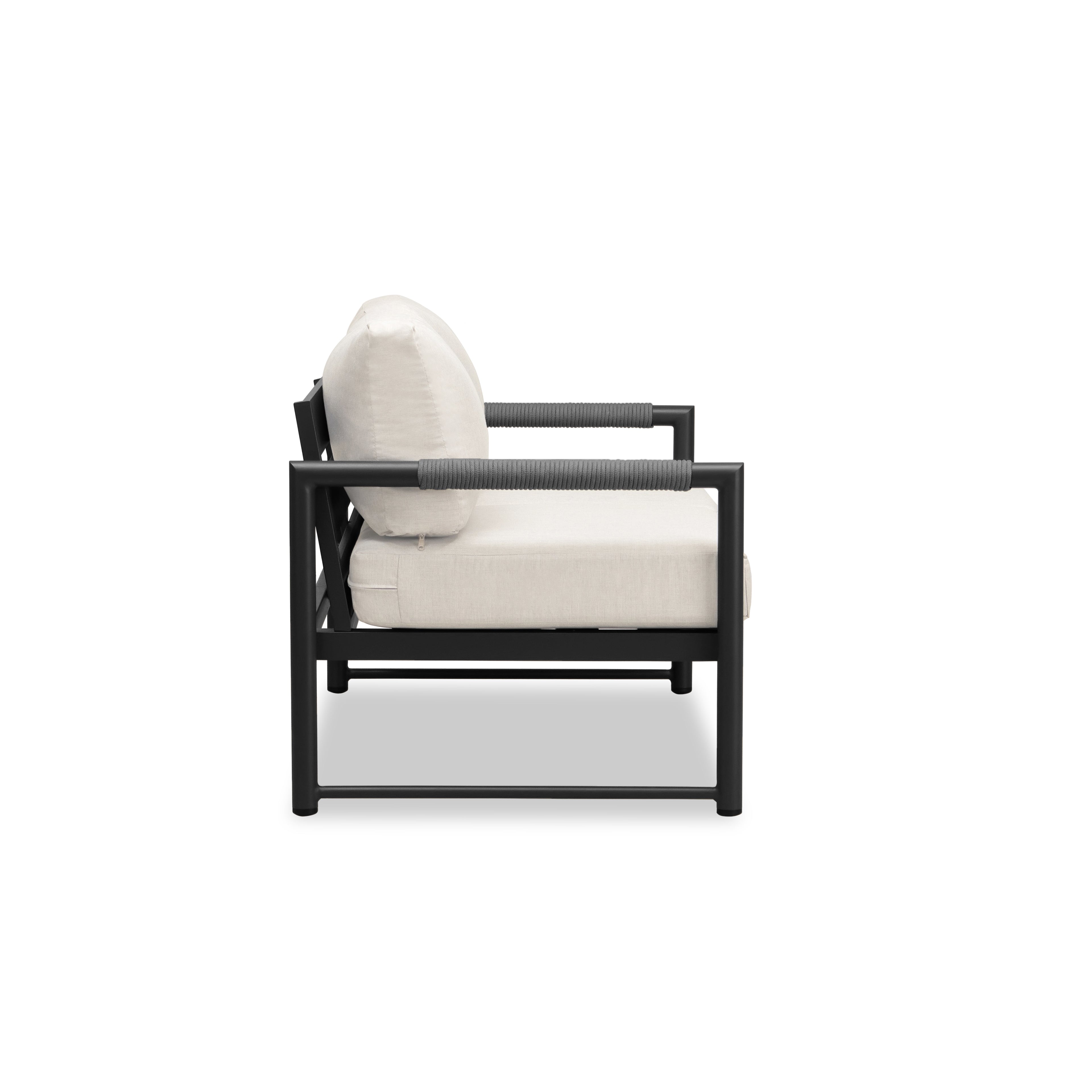 Alto Loveseat - Black - Cast Silver