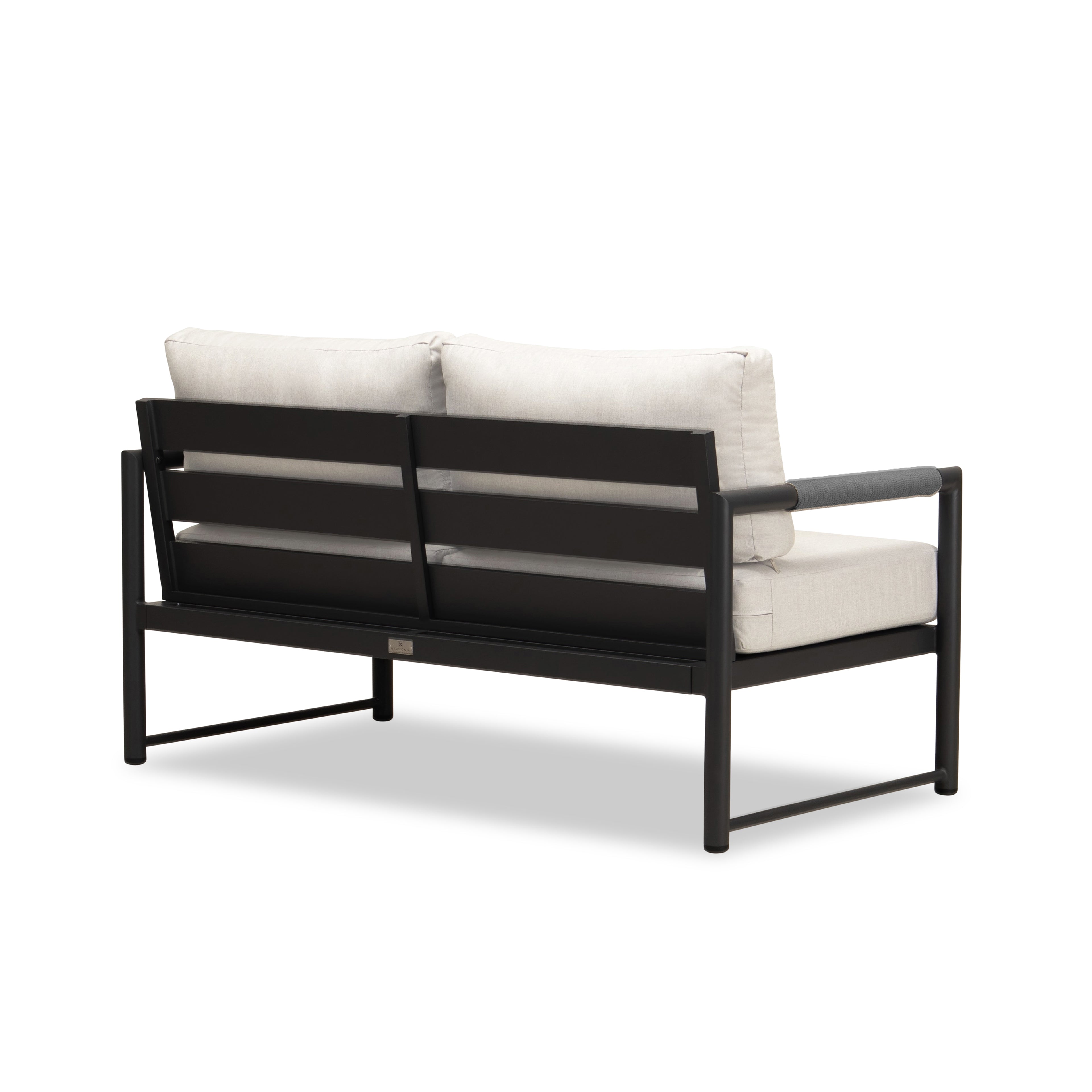 Alto Loveseat - Black - Cast Silver