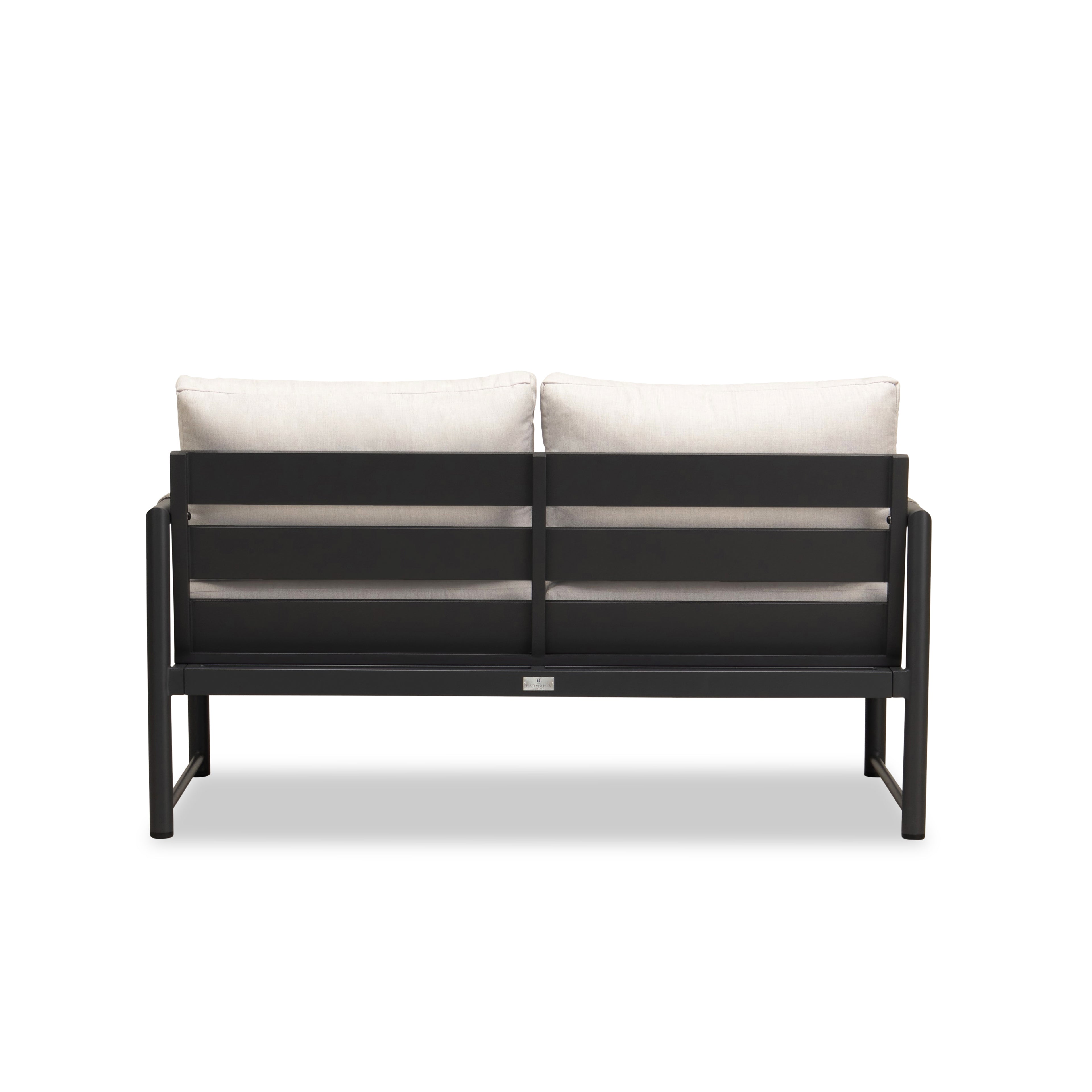 Alto Loveseat - Black - Cast Silver